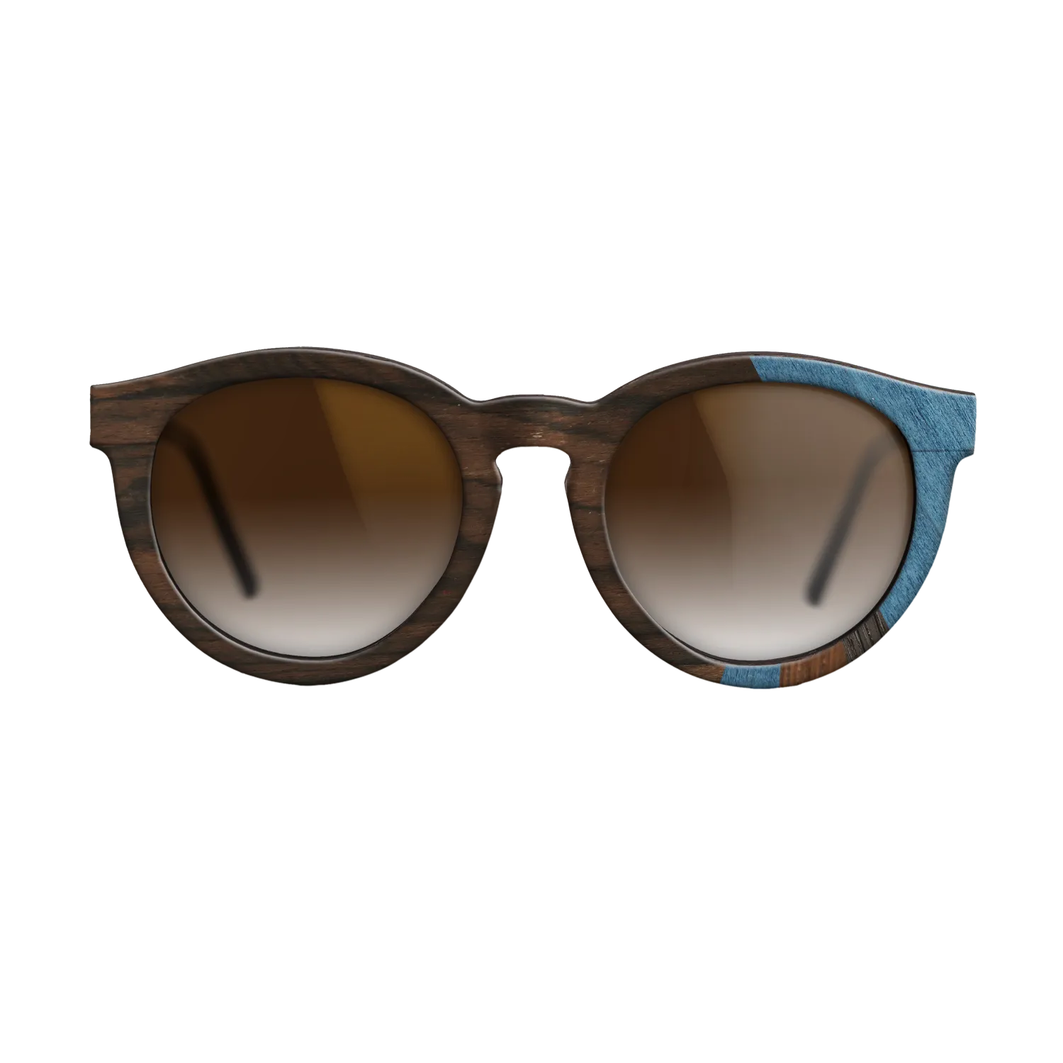 Fumed Oak,Poplar Dyed: Blue Denim,Ziricote Dark Quartered,Walnut Claro Light: Fractal - The Rebel - Round - SIRIS wood optic