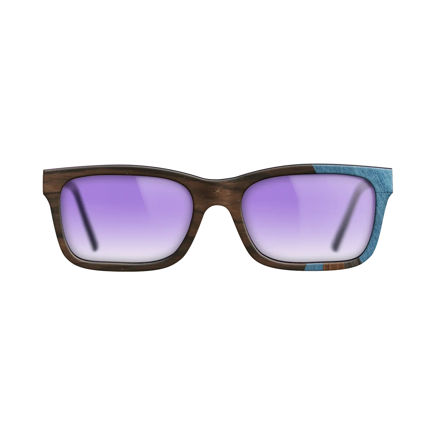 Fumed Oak,Poplar Dyed: Blue Denim,Ziricote Dark Quartered,Walnut Claro Light: Fractal - The Sage - Rectangle - SIRIS wood optic