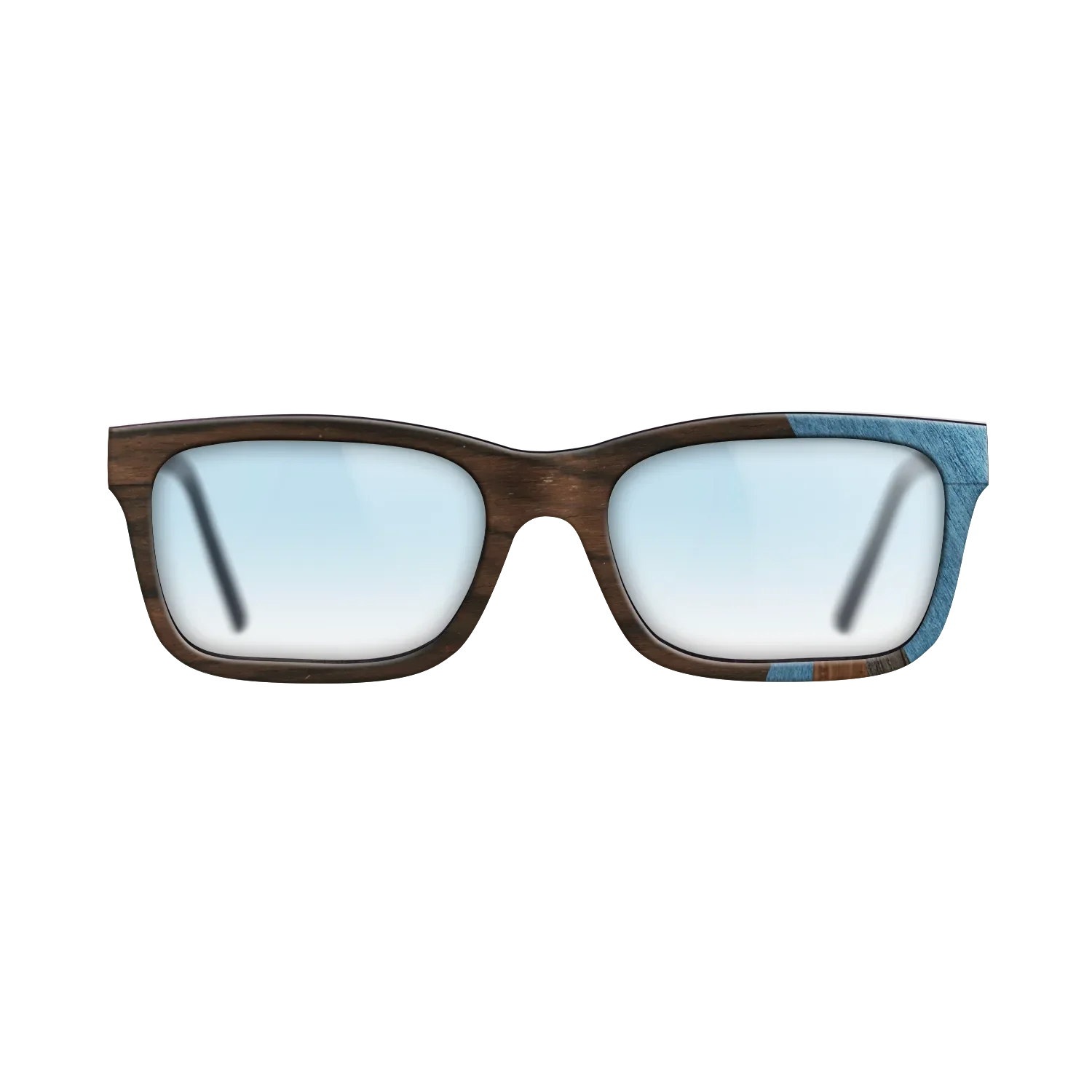 Fumed Oak,Poplar Dyed: Blue Denim,Ziricote Dark Quartered,Walnut Claro Light: Fractal - The Sage - Rectangle - SIRIS wood optic