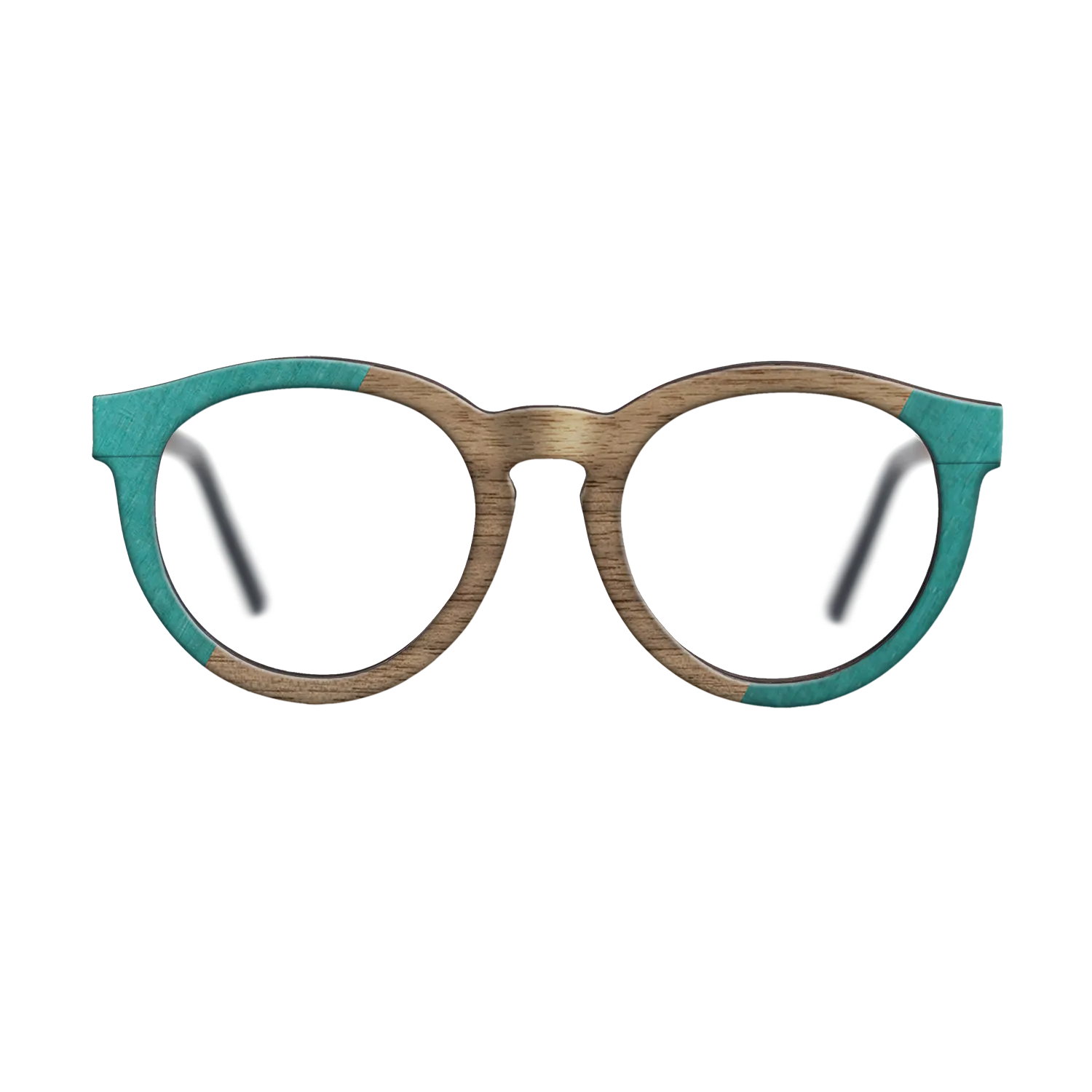 Fumed Oak,Poplar Dyed: Green,Walnut: Straight Grain: Angle Cut - The Rebel - Round - 1273 - SIRIS wood optic