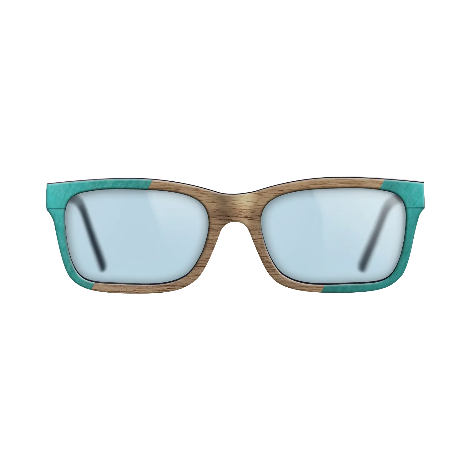 Fumed Oak,Poplar Dyed: Green,Walnut: Straight Grain: Angle Cut - The Sage - Rectangle - 1273 - SIRIS wood optic