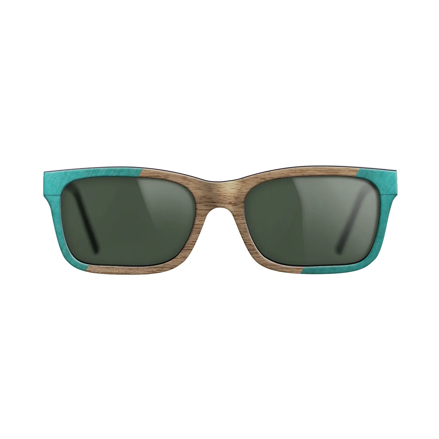 Fumed Oak,Poplar Dyed: Green,Walnut: Straight Grain: Angle Cut - The Sage - Rectangle - 1273 - SIRIS wood optic