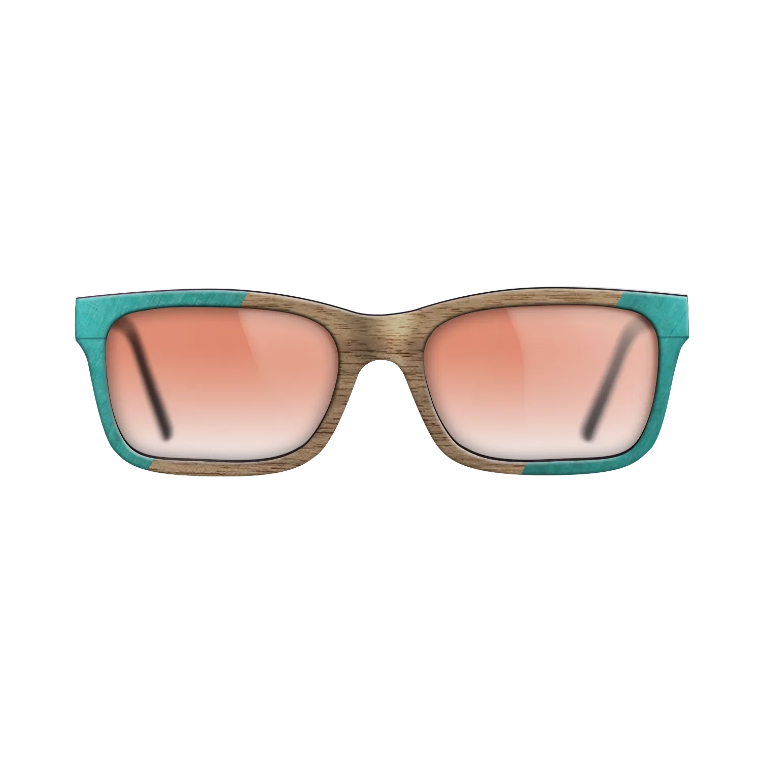 Fumed Oak,Poplar Dyed: Green,Walnut: Straight Grain: Angle Cut - The Sage - Rectangle - 1273 - SIRIS wood optic