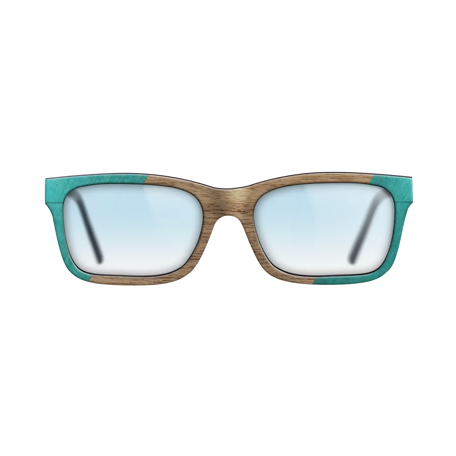 Fumed Oak,Poplar Dyed: Green,Walnut: Straight Grain: Angle Cut - The Sage - Rectangle - 1273 - SIRIS wood optic