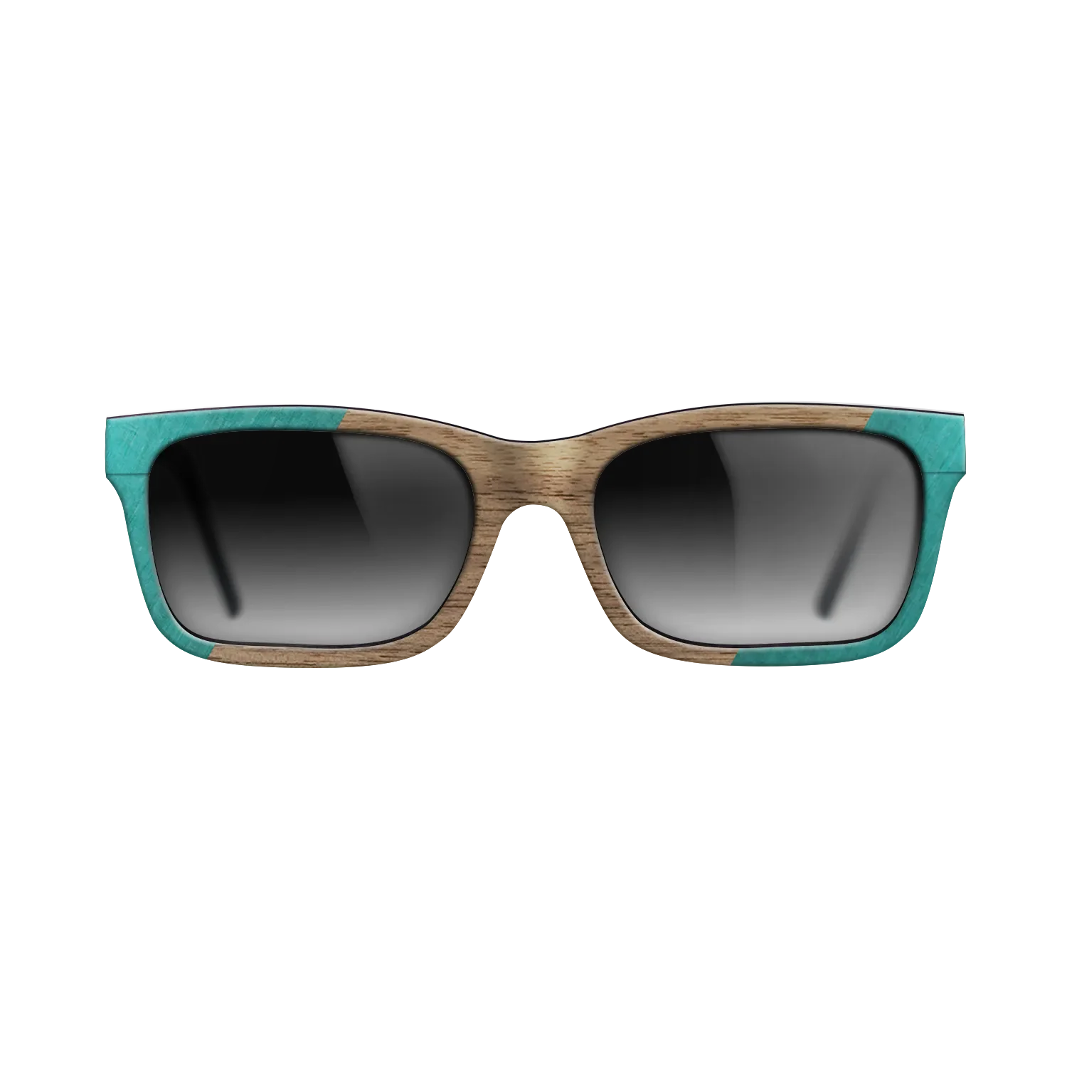 Fumed Oak,Poplar Dyed: Green,Walnut: Straight Grain: Angle Cut - The Sage - Rectangle - 1273 - SIRIS wood optic