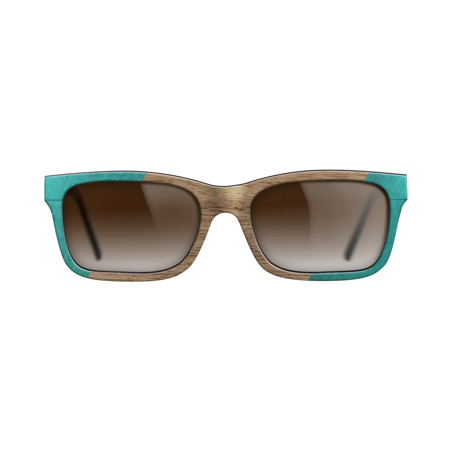 Fumed Oak,Poplar Dyed: Green,Walnut: Straight Grain: Angle Cut - The Sage - Rectangle - 1273 - SIRIS wood optic
