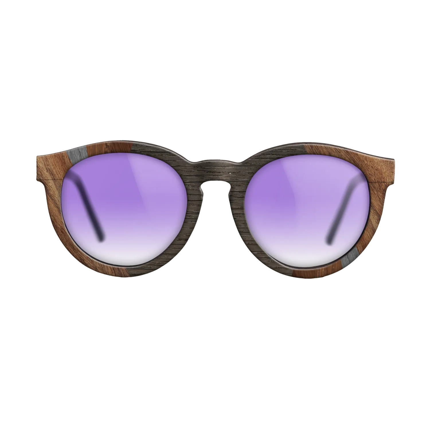 Fumed Oak,Poplar Dyed: Grey,Walnut Claro Light,Wenge: Fractal - The Rebel - Round - SIRIS wood optic