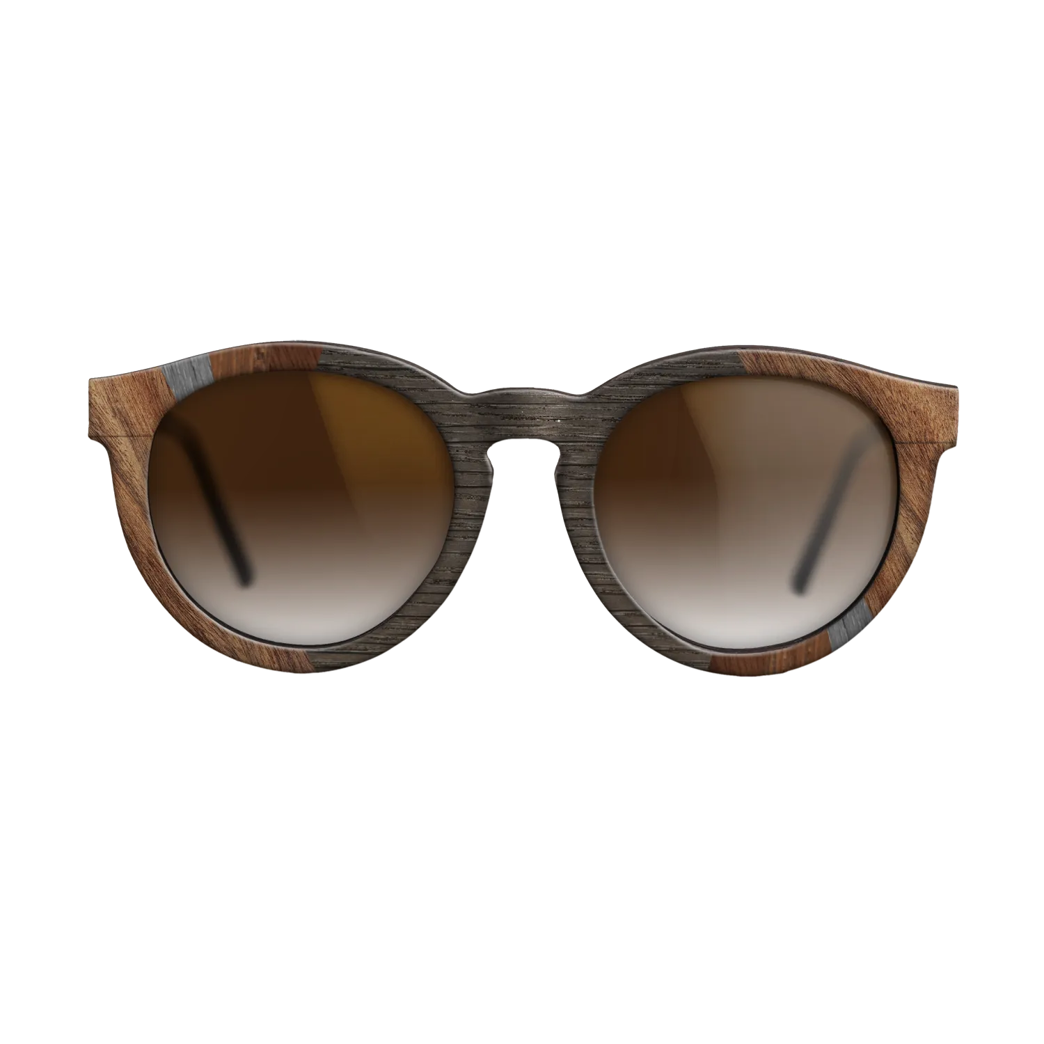 Fumed Oak,Poplar Dyed: Grey,Walnut Claro Light,Wenge: Fractal - The Rebel - Round - SIRIS wood optic