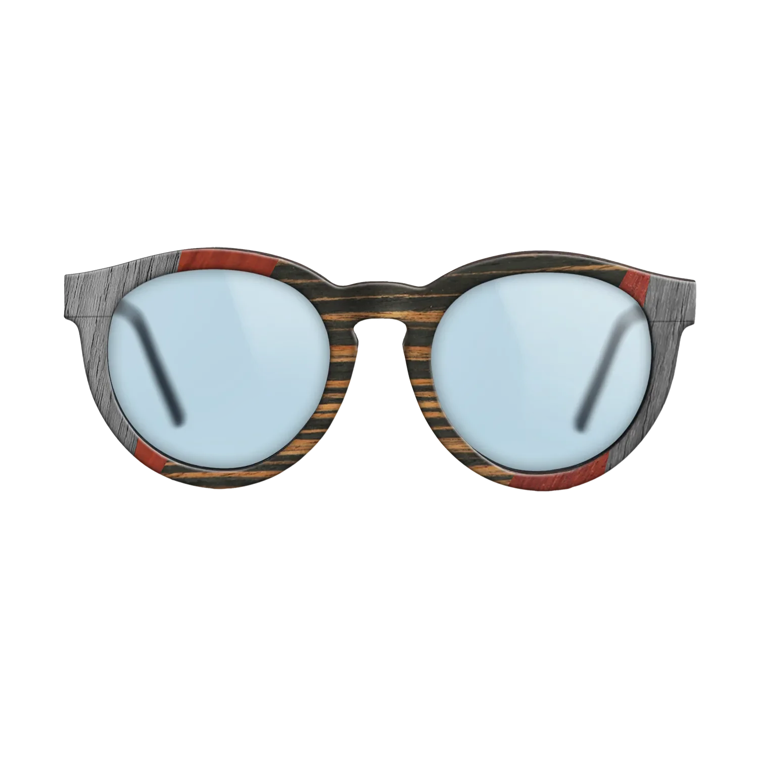 Fumed Oak,Poplar Dyed: Red,Poplar Dyed: Grey,Italian Ebony,Olive Burl: Mosaic - The Rebel - Round - 2056 - SIRIS wood optic