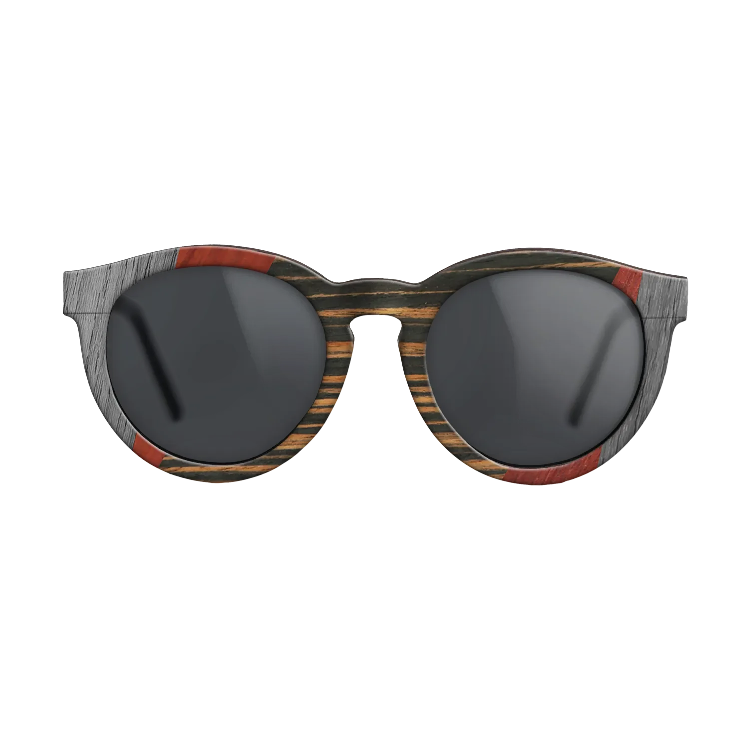 Fumed Oak,Poplar Dyed: Red,Poplar Dyed: Grey,Italian Ebony,Olive Burl: Mosaic - The Rebel - Round - 2056 - SIRIS wood optic