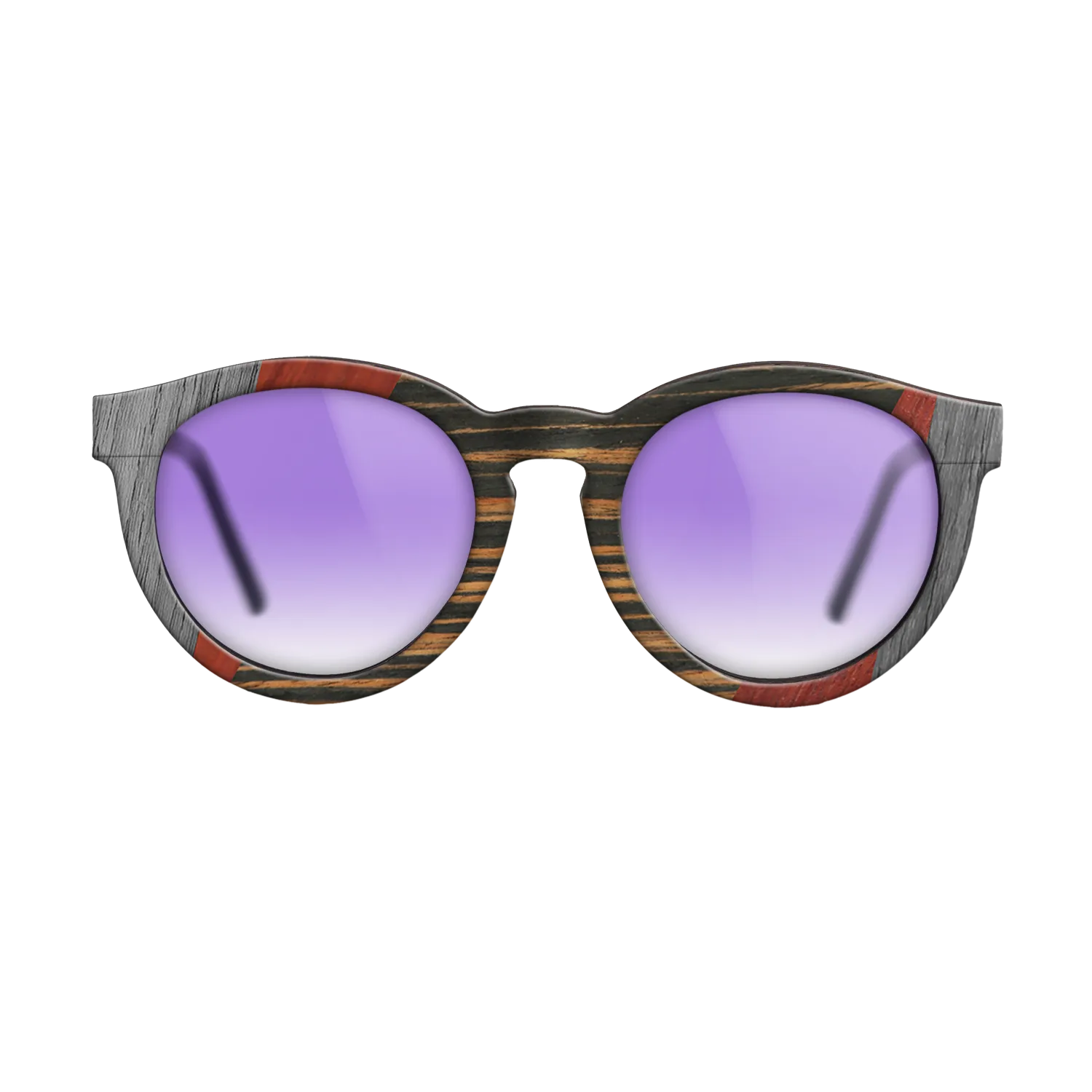 Fumed Oak,Poplar Dyed: Red,Poplar Dyed: Grey,Italian Ebony,Olive Burl: Mosaic - The Rebel - Round - 2056 - SIRIS wood optic