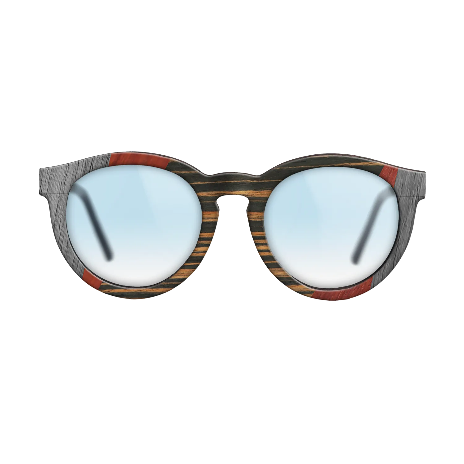 Fumed Oak,Poplar Dyed: Red,Poplar Dyed: Grey,Italian Ebony,Olive Burl: Mosaic - The Rebel - Round - 2056 - SIRIS wood optic