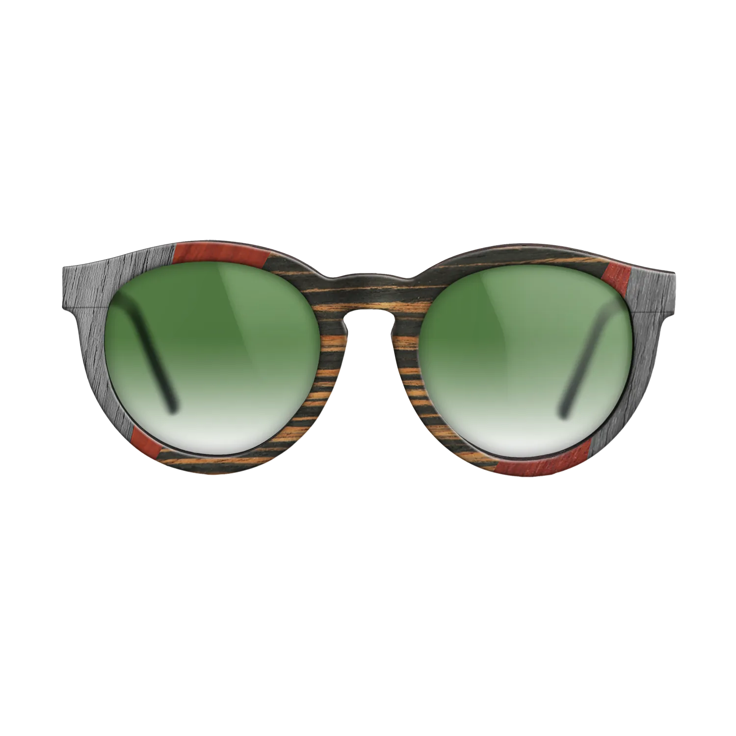 Fumed Oak,Poplar Dyed: Red,Poplar Dyed: Grey,Italian Ebony,Olive Burl: Mosaic - The Rebel - Round - 2056 - SIRIS wood optic
