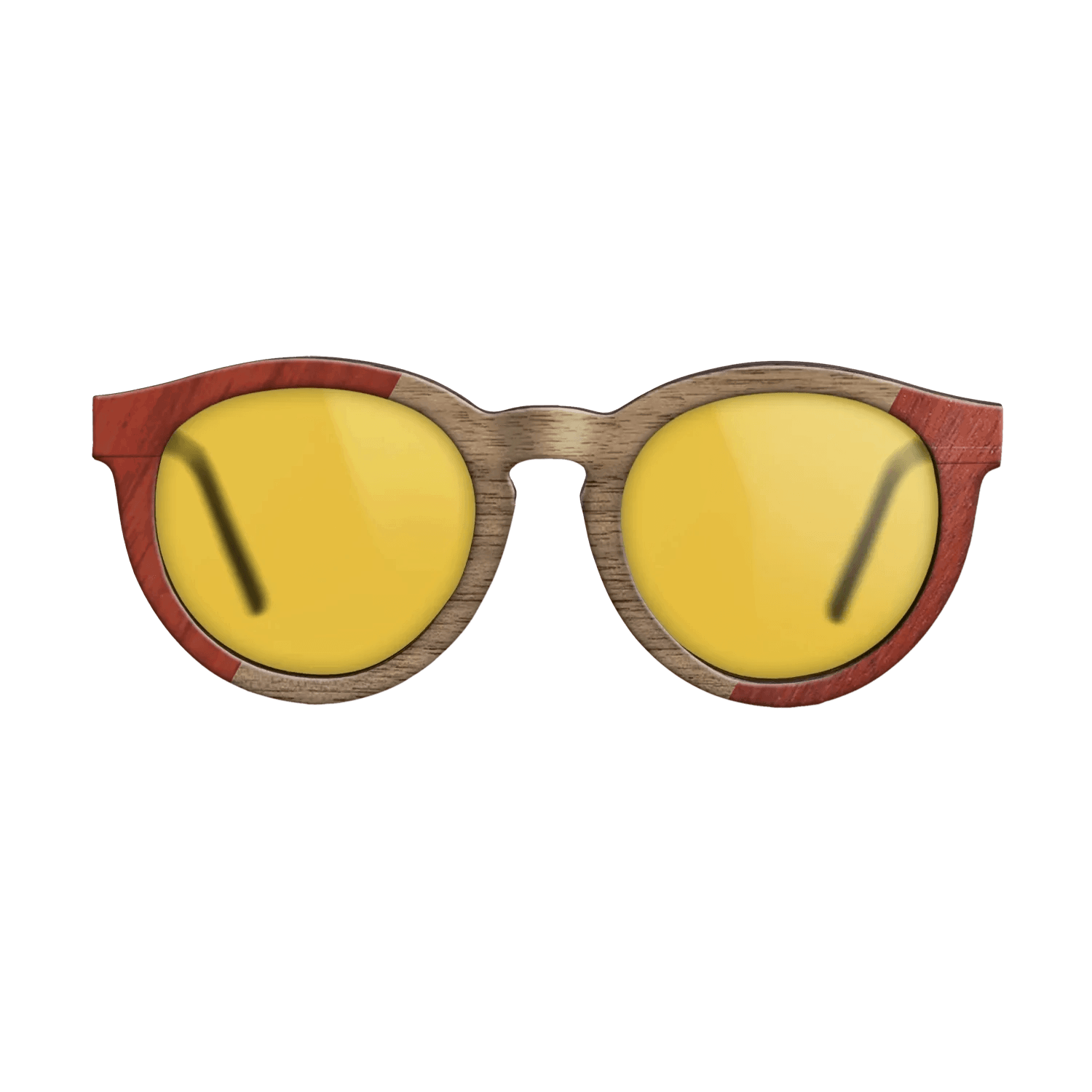 Fumed Oak,Poplar Dyed: Red,Walnut: Straight Grain: Angle Cut - The Rebel - Round - SIRIS wood optic