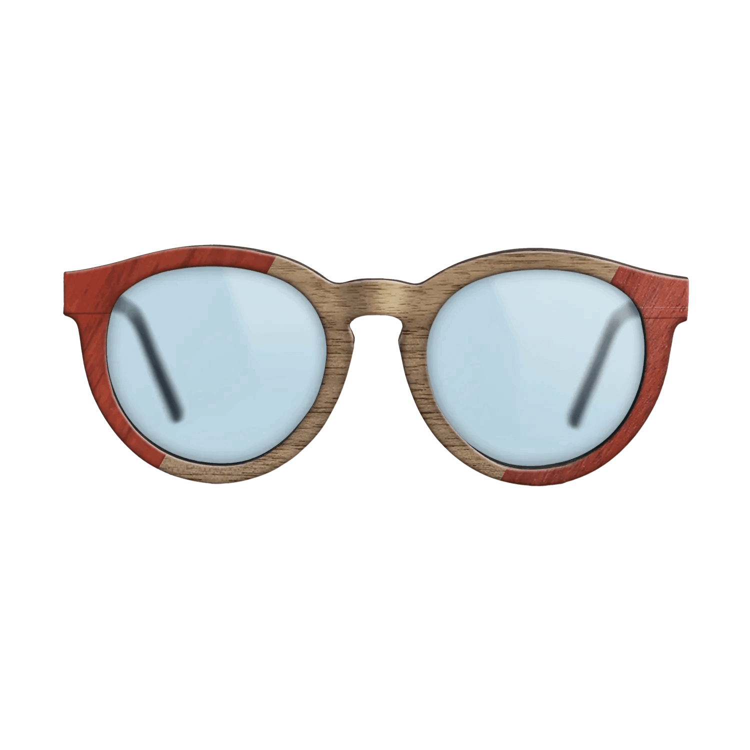 Fumed Oak,Poplar Dyed: Red,Walnut: Straight Grain: Angle Cut - The Rebel - Round - SIRIS wood optic