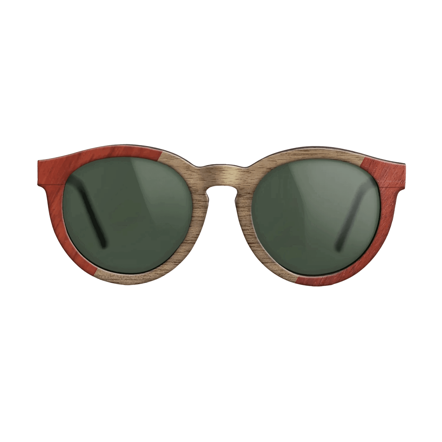 Fumed Oak,Poplar Dyed: Red,Walnut: Straight Grain: Angle Cut - The Rebel - Round - SIRIS wood optic