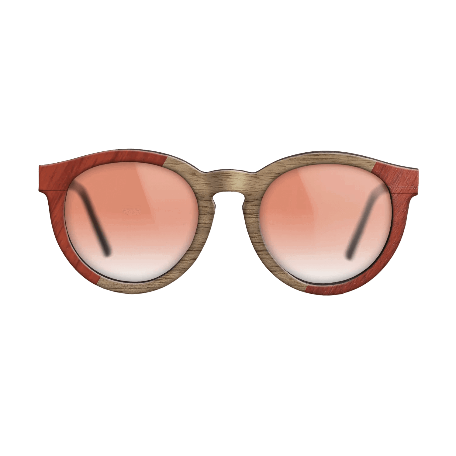 Fumed Oak,Poplar Dyed: Red,Walnut: Straight Grain: Angle Cut - The Rebel - Round - SIRIS wood optic