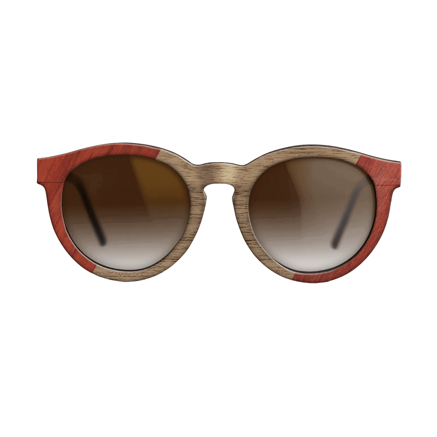 Fumed Oak,Poplar Dyed: Red,Walnut: Straight Grain: Angle Cut - The Rebel - Round - SIRIS wood optic