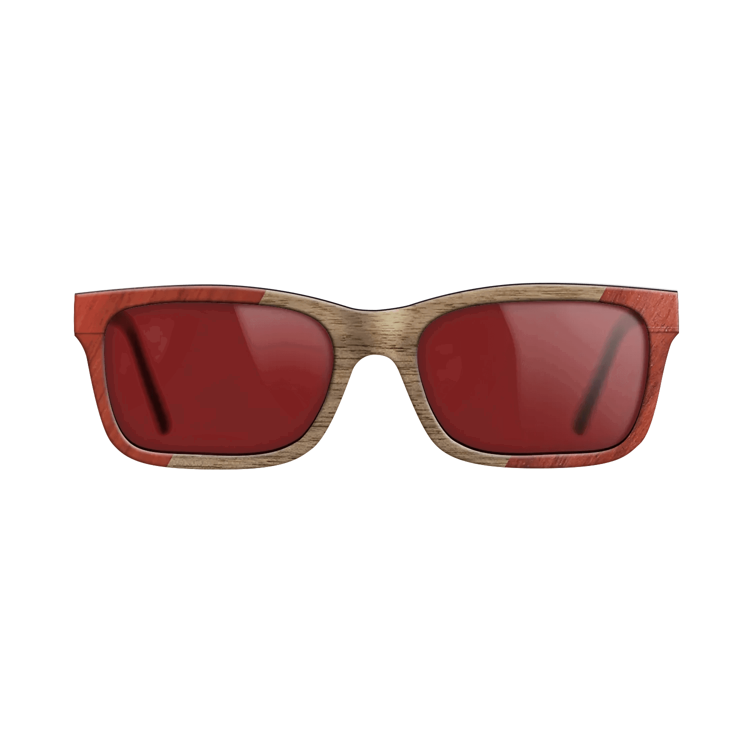 Fumed Oak,Poplar Dyed: Red,Walnut: Straight Grain: Angle Cut - The Sage - Block - SIRIS wood optic