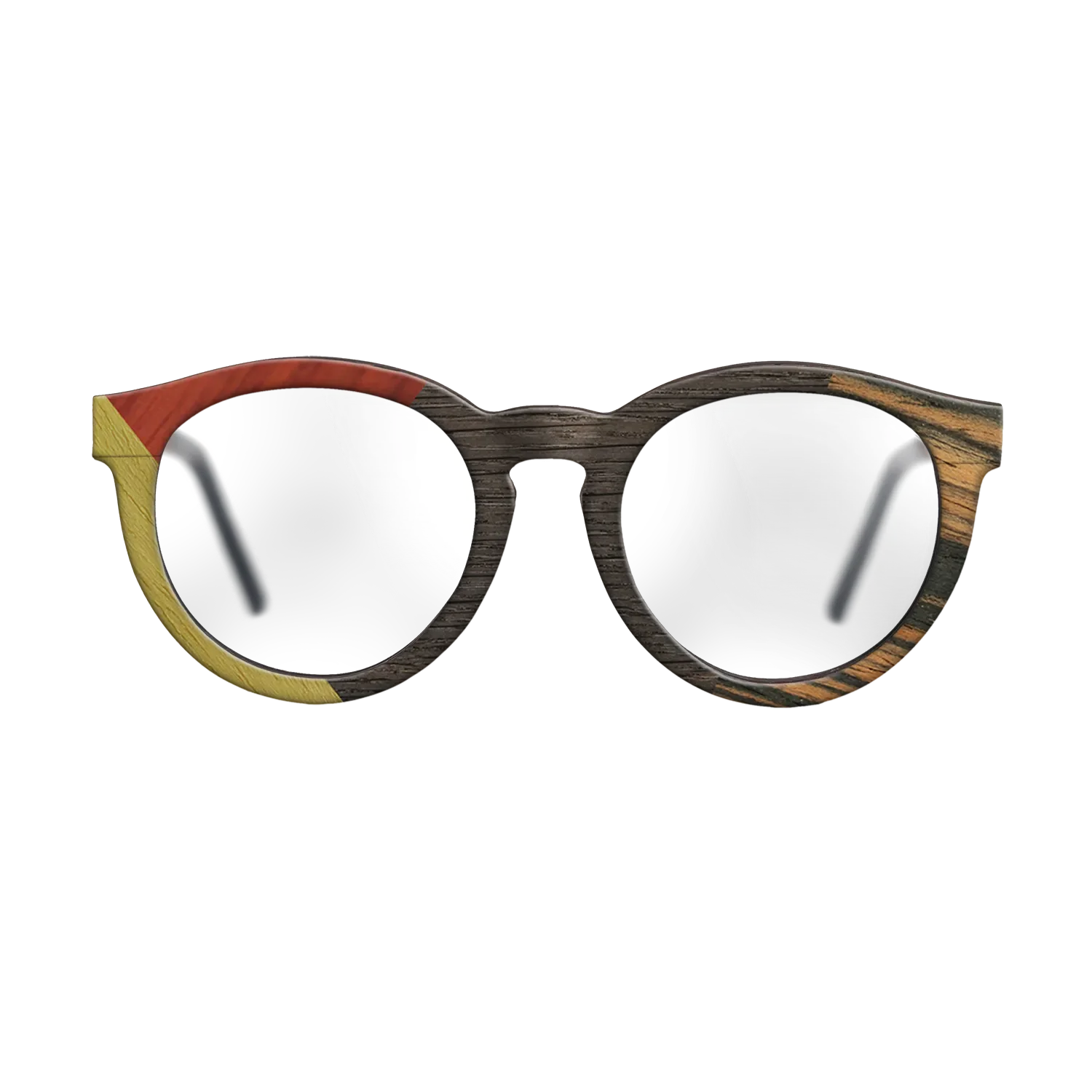 Fumed Oak,Poplar Dyed: Yellow,Italian Ebony,Poplar Dyed: Red: Bauhaus - The Rebel - Round - 1546 - SIRIS wood optic