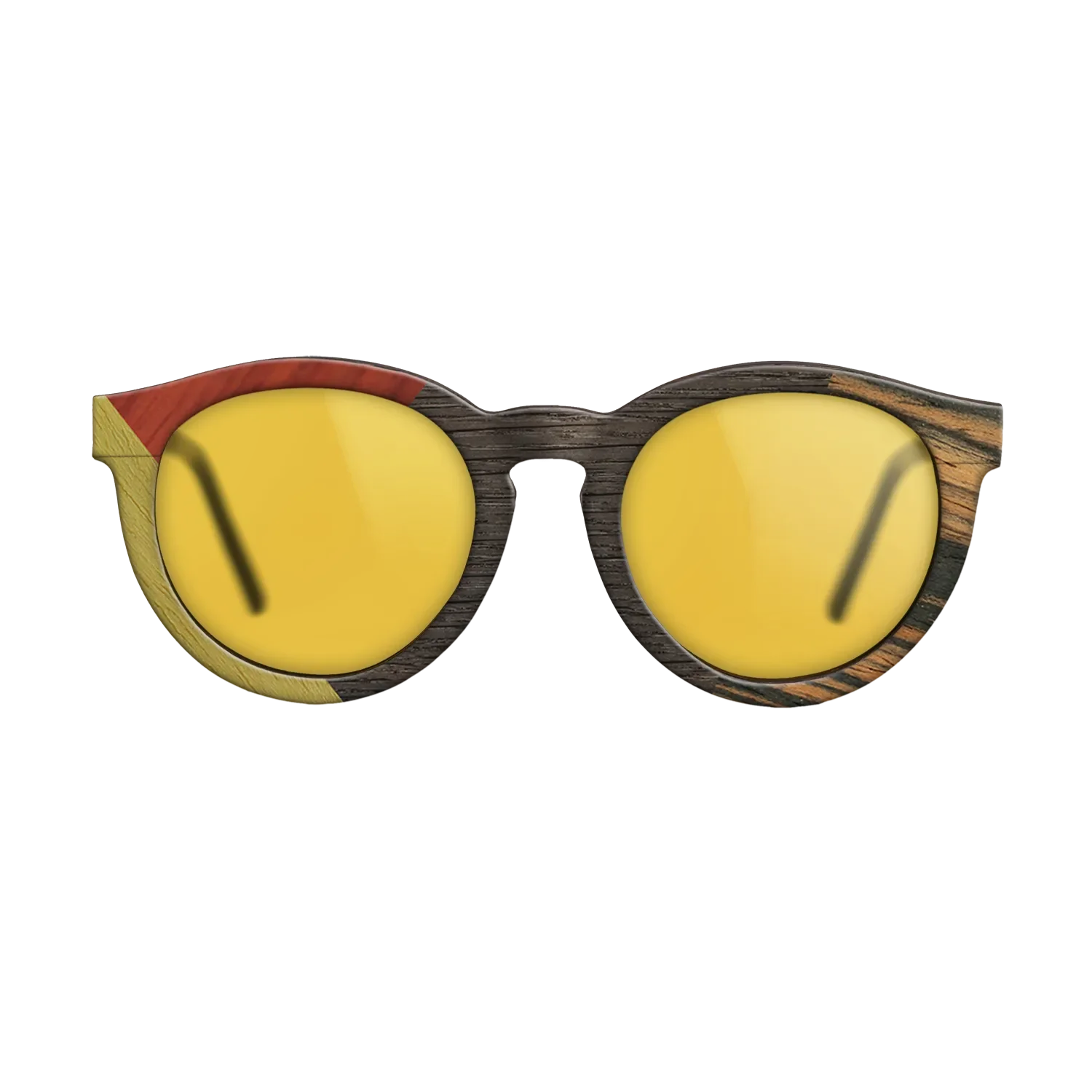 Fumed Oak,Poplar Dyed: Yellow,Italian Ebony,Poplar Dyed: Red: Bauhaus - The Rebel - Round - 1546 - SIRIS wood optic