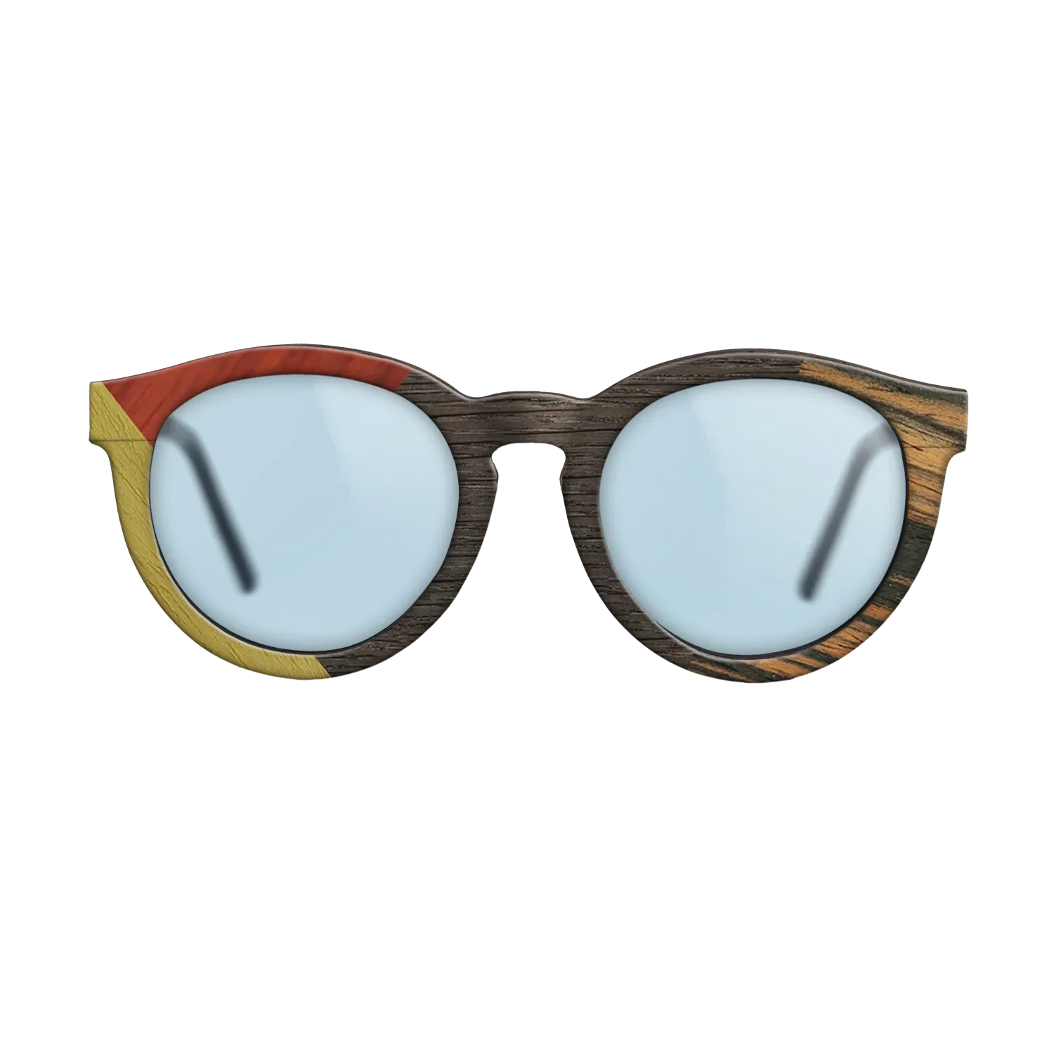Fumed Oak,Poplar Dyed: Yellow,Italian Ebony,Poplar Dyed: Red: Bauhaus - The Rebel - Round - 1546 - SIRIS wood optic