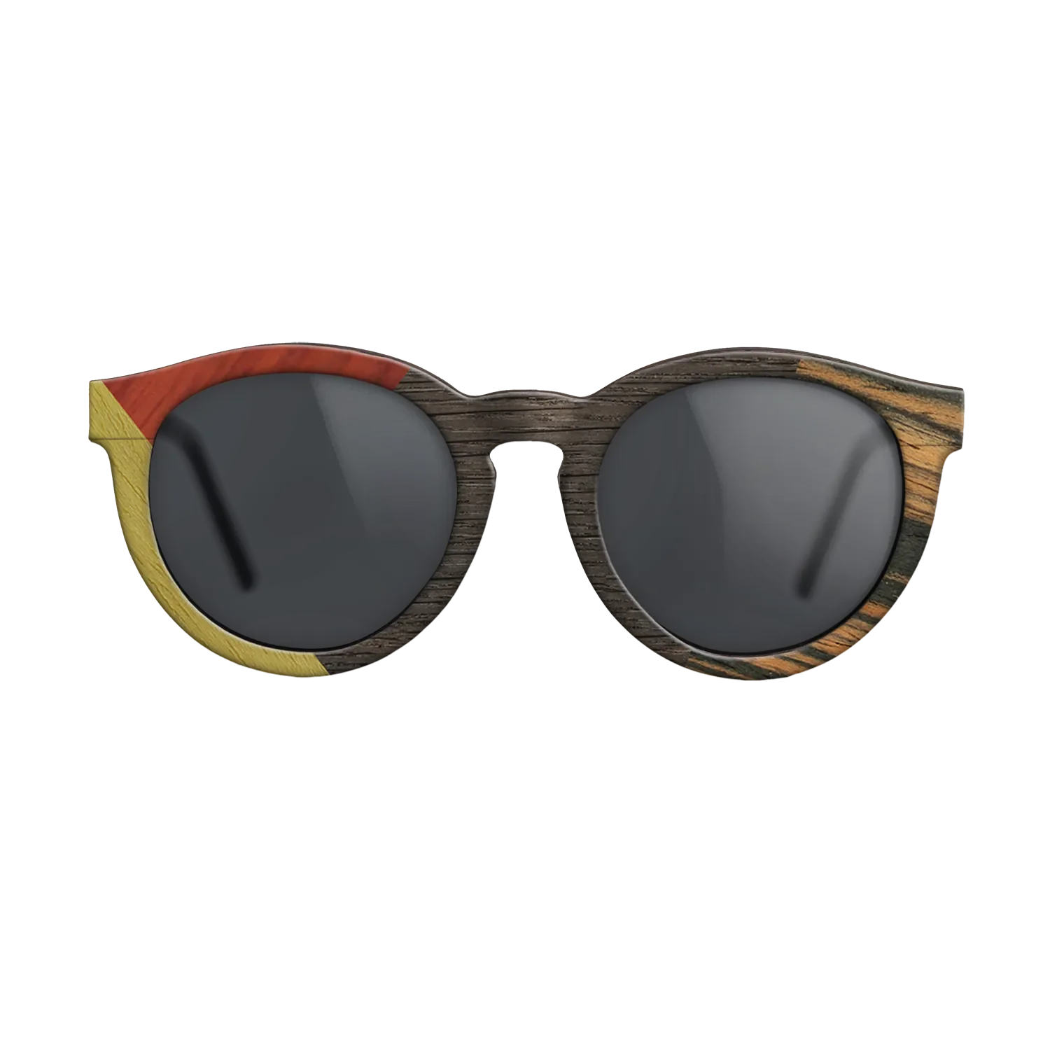 Fumed Oak,Poplar Dyed: Yellow,Italian Ebony,Poplar Dyed: Red: Bauhaus - The Rebel - Round - 1546 - SIRIS wood optic