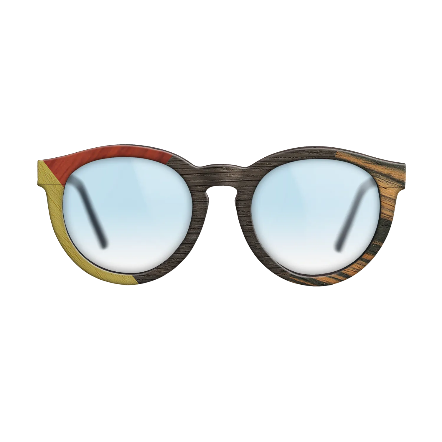 Fumed Oak,Poplar Dyed: Yellow,Italian Ebony,Poplar Dyed: Red: Bauhaus - The Rebel - Round - 1546 - SIRIS wood optic