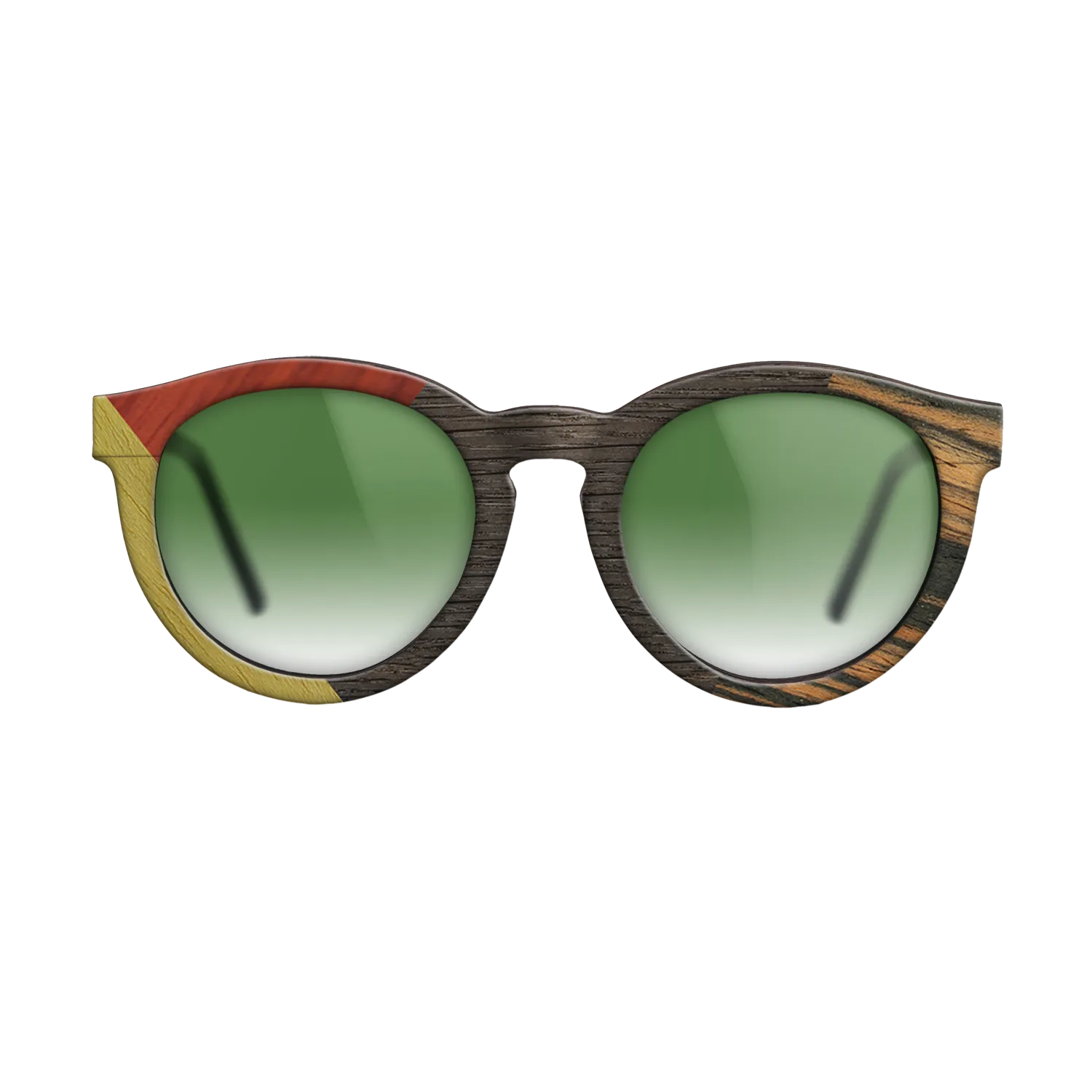 Fumed Oak,Poplar Dyed: Yellow,Italian Ebony,Poplar Dyed: Red: Bauhaus - The Rebel - Round - 1546 - SIRIS wood optic