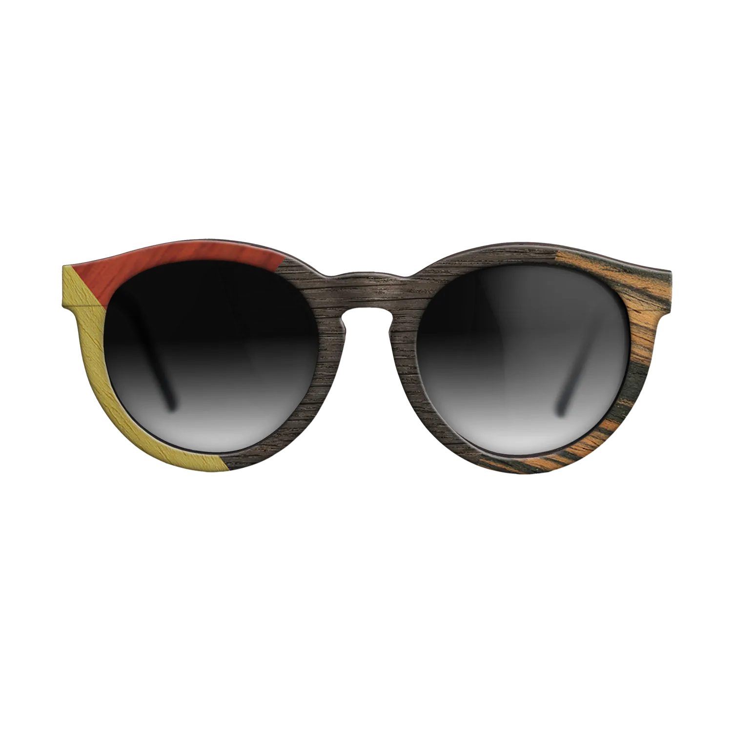 Fumed Oak,Poplar Dyed: Yellow,Italian Ebony,Poplar Dyed: Red: Bauhaus - The Rebel - Round - 1546 - SIRIS wood optic