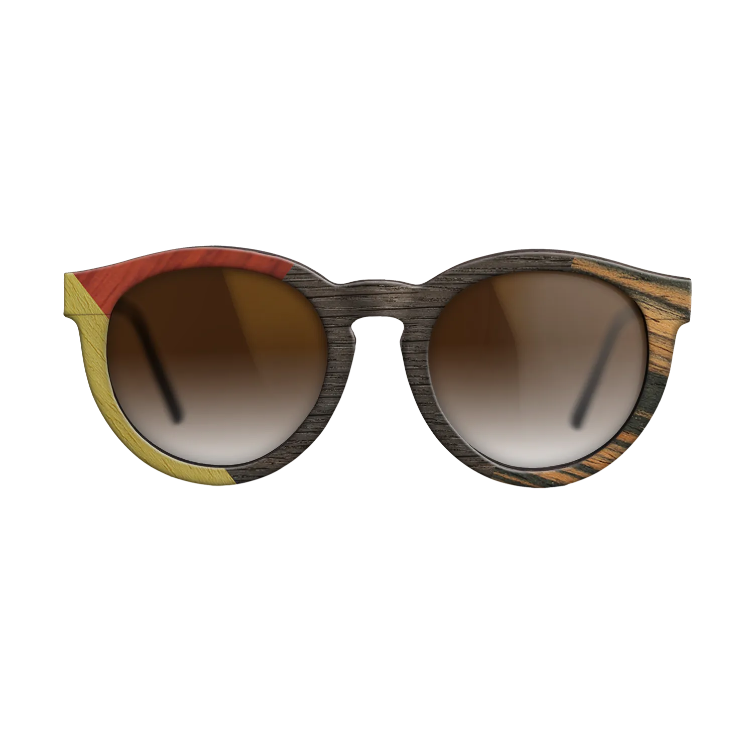 Fumed Oak,Poplar Dyed: Yellow,Italian Ebony,Poplar Dyed: Red: Bauhaus - The Rebel - Round - 1546 - SIRIS wood optic