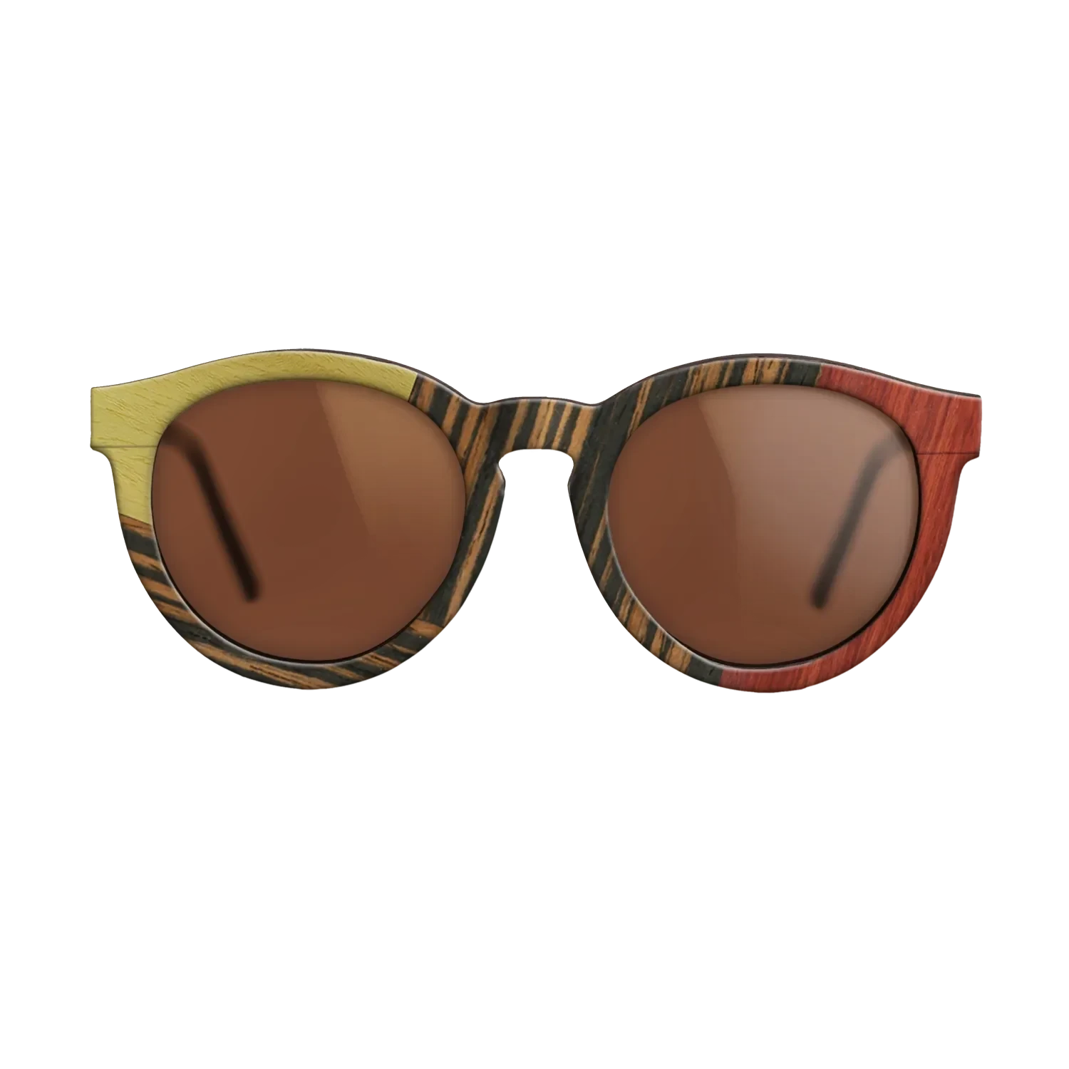 Fumed Oak,Poplar Dyed: Yellow,Poplar Dyed: Red,Italian Ebony: Geometric - The Rebel - Round - SIRIS wood optic