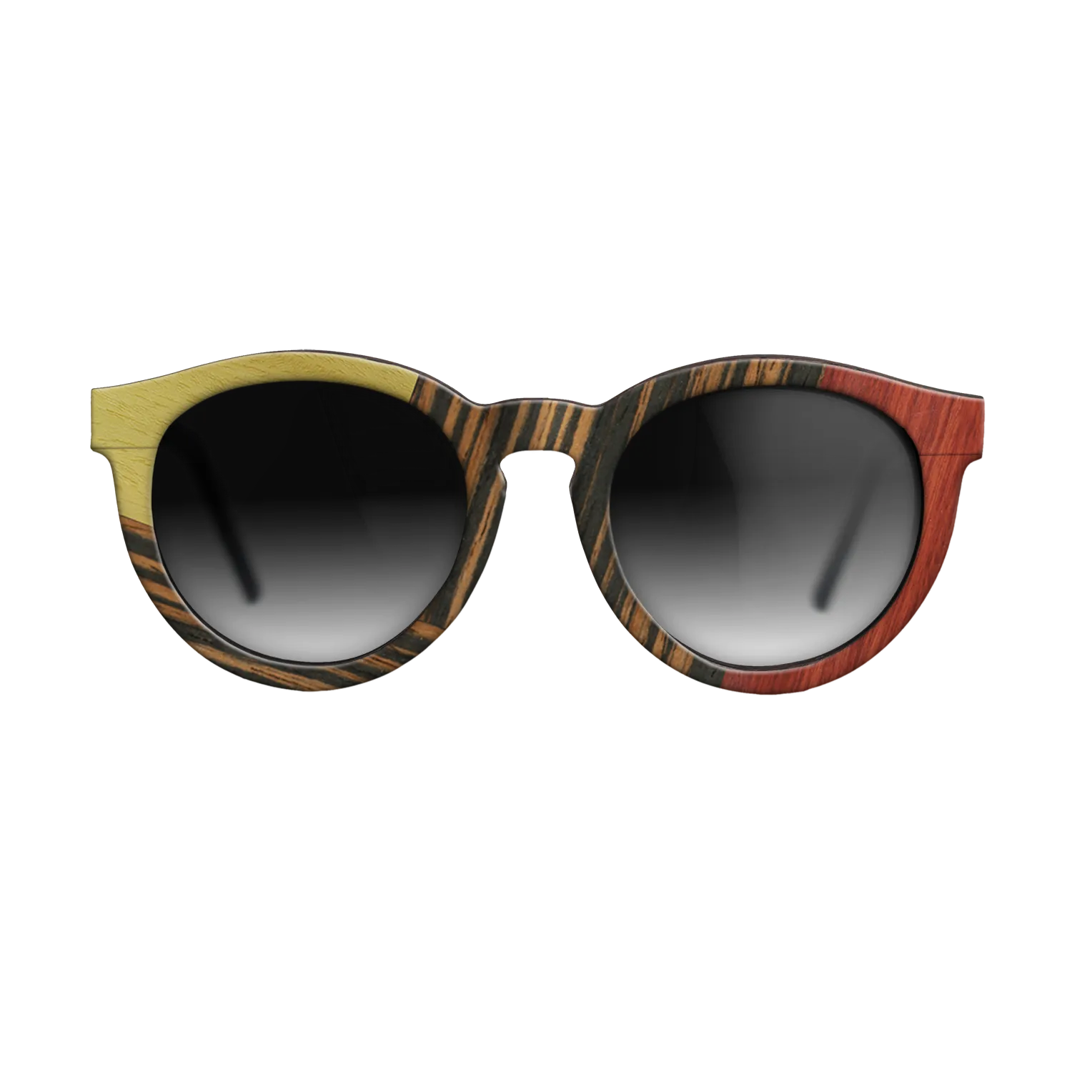 Fumed Oak,Poplar Dyed: Yellow,Poplar Dyed: Red,Italian Ebony: Geometric - The Rebel - Round - SIRIS wood optic