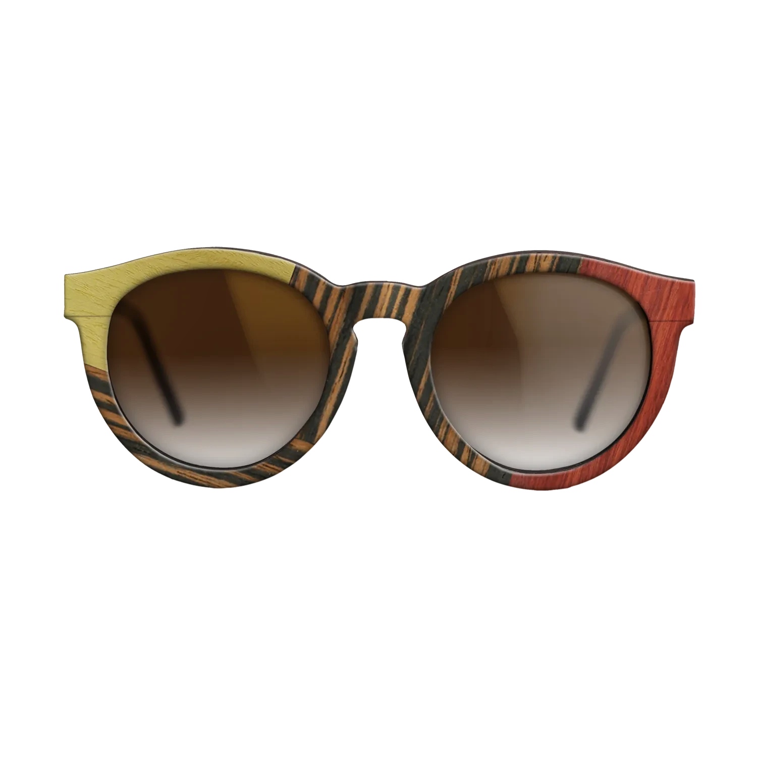 Fumed Oak,Poplar Dyed: Yellow,Poplar Dyed: Red,Italian Ebony: Geometric - The Rebel - Round - SIRIS wood optic
