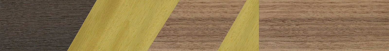 Fumed Oak,Poplar Dyed: Yellow,Walnut: Straight Grain: Angle Cut - The Hero - Square - 1518 - SIRIS wood optic