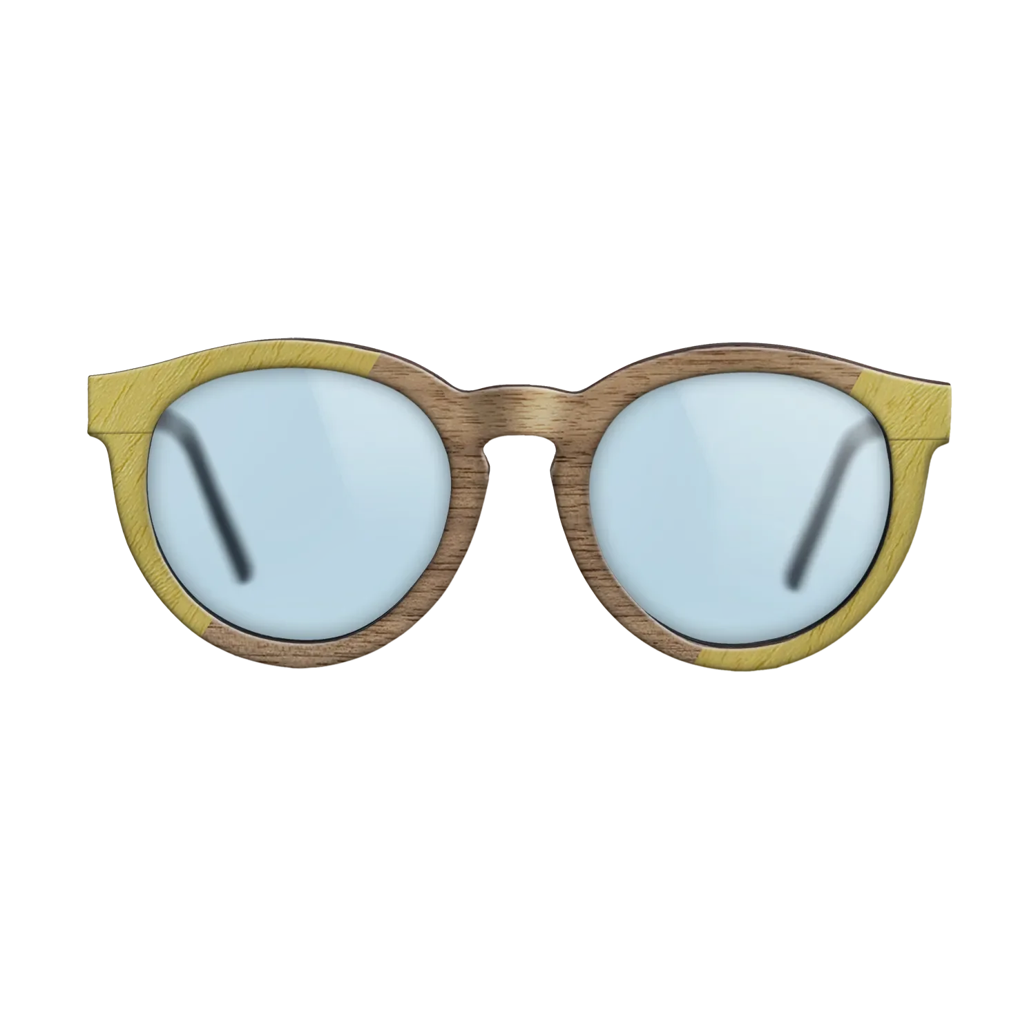 Fumed Oak,Poplar Dyed: Yellow,Walnut: Straight Grain: Angle Cut - The Rebel - Round - 1518 - SIRIS wood optic