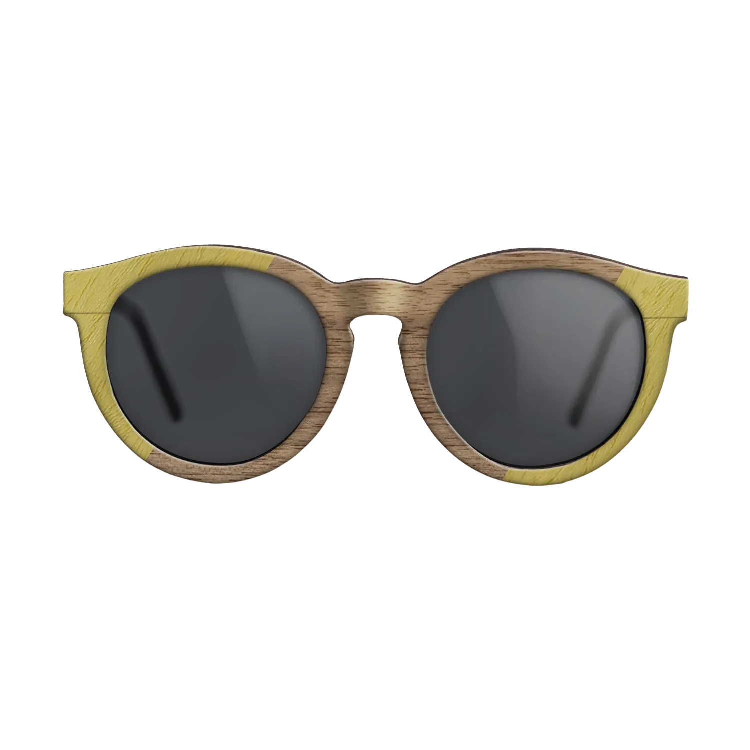 Fumed Oak,Poplar Dyed: Yellow,Walnut: Straight Grain: Angle Cut - The Rebel - Round - 1518 - SIRIS wood optic