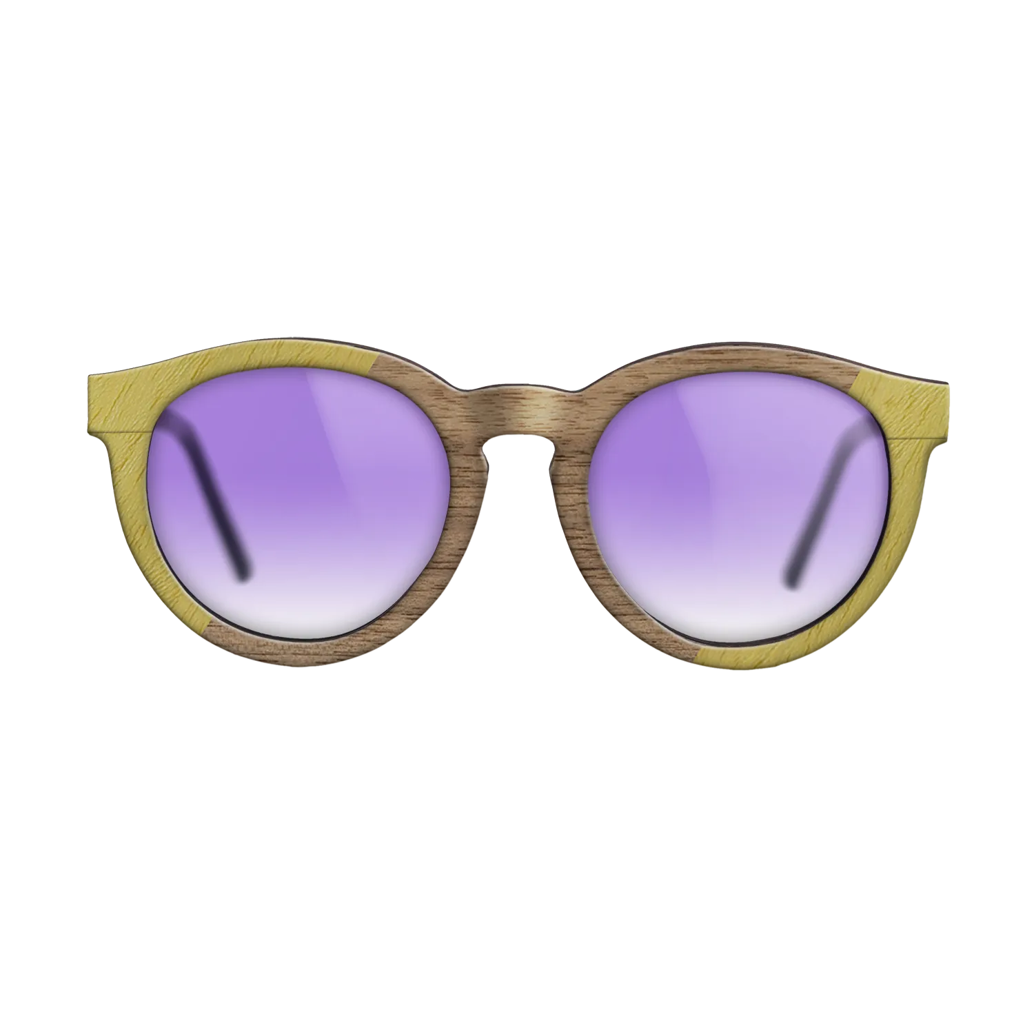Fumed Oak,Poplar Dyed: Yellow,Walnut: Straight Grain: Angle Cut - The Rebel - Round - 1518 - SIRIS wood optic