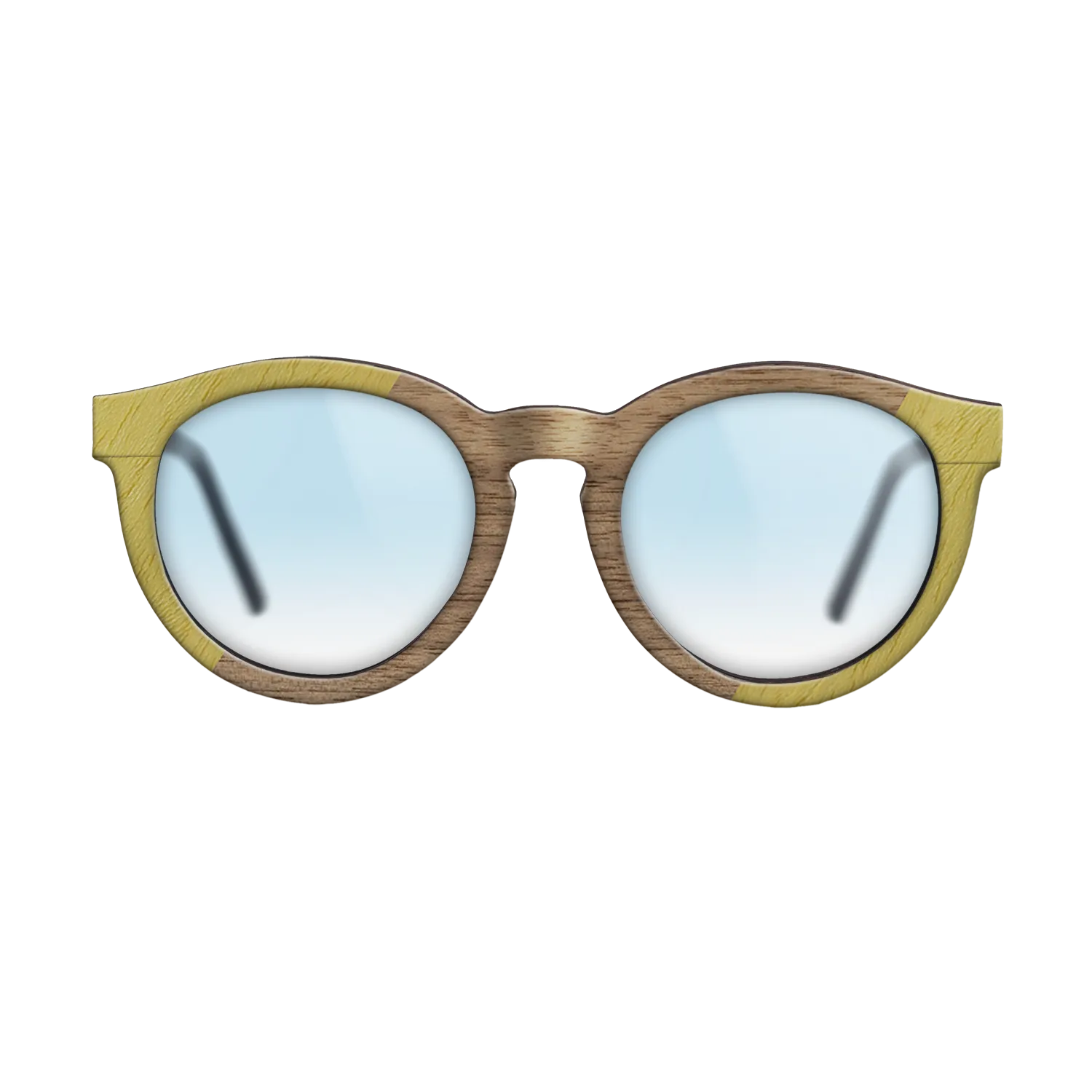 Fumed Oak,Poplar Dyed: Yellow,Walnut: Straight Grain: Angle Cut - The Rebel - Round - 1518 - SIRIS wood optic