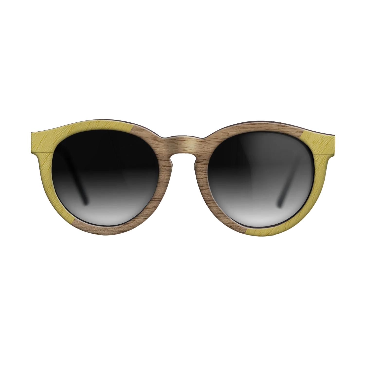 Fumed Oak,Poplar Dyed: Yellow,Walnut: Straight Grain: Angle Cut - The Rebel - Round - 1518 - SIRIS wood optic