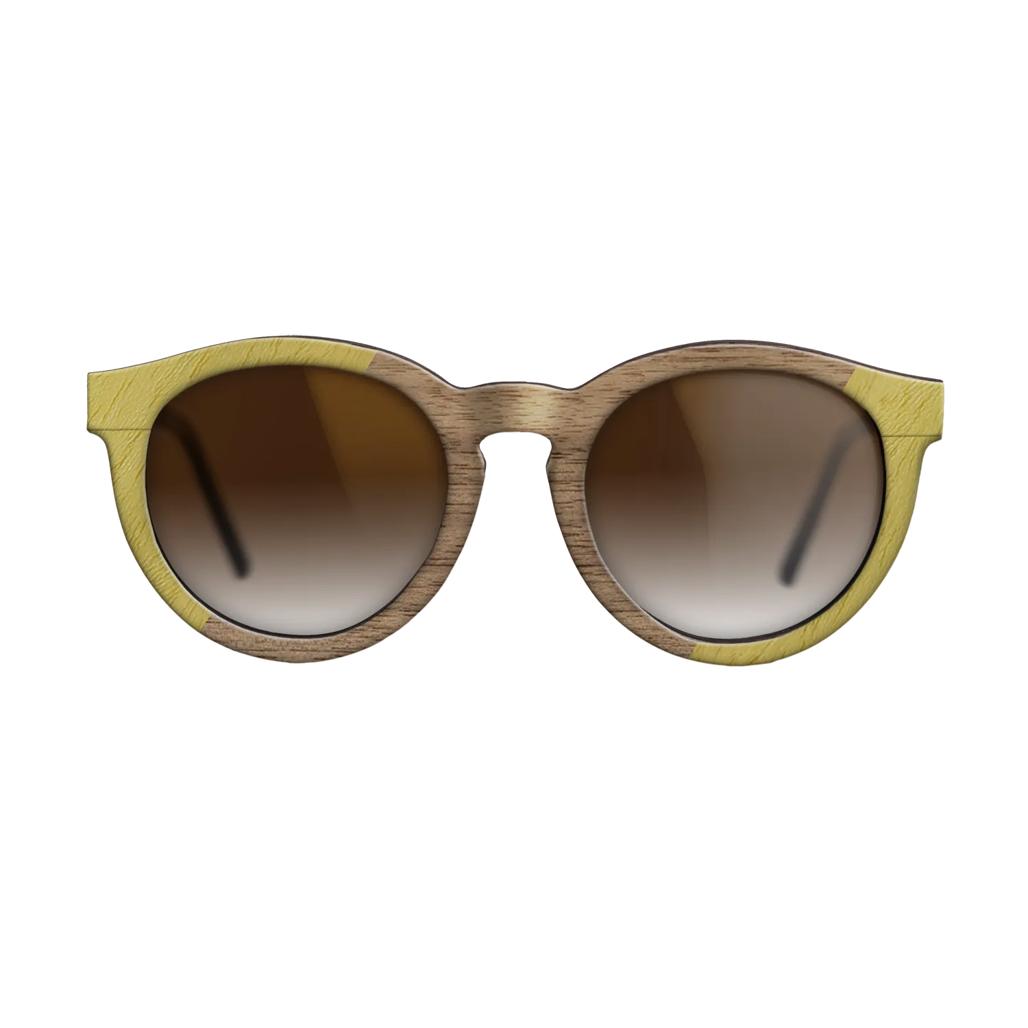 Fumed Oak,Poplar Dyed: Yellow,Walnut: Straight Grain: Angle Cut - The Rebel - Round - 1518 - SIRIS wood optic