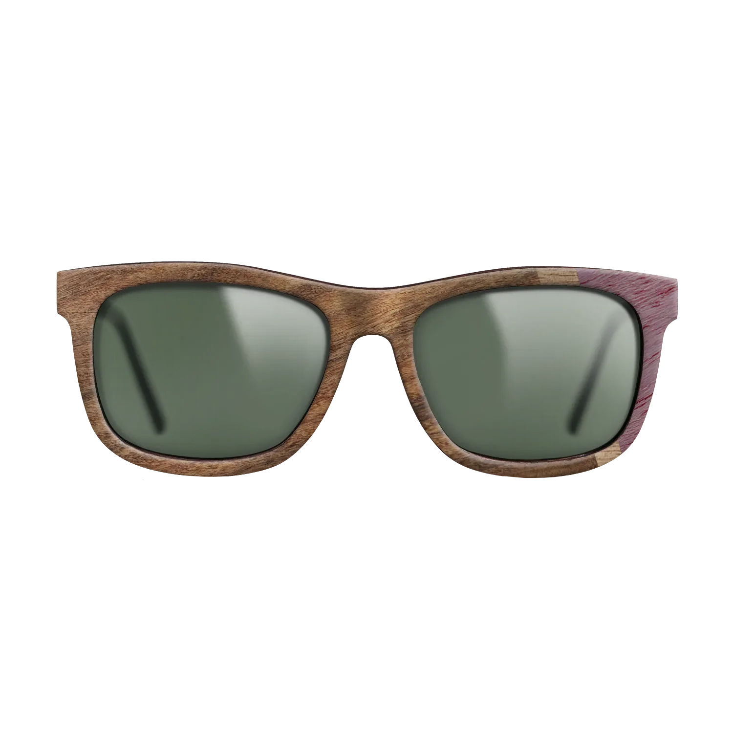 Fumed Oak,Purpleheart,Walnut: Straight Grain,Santos Rosewood Dark: Wedge - The Hero - Square - 727 - SIRIS wood optic