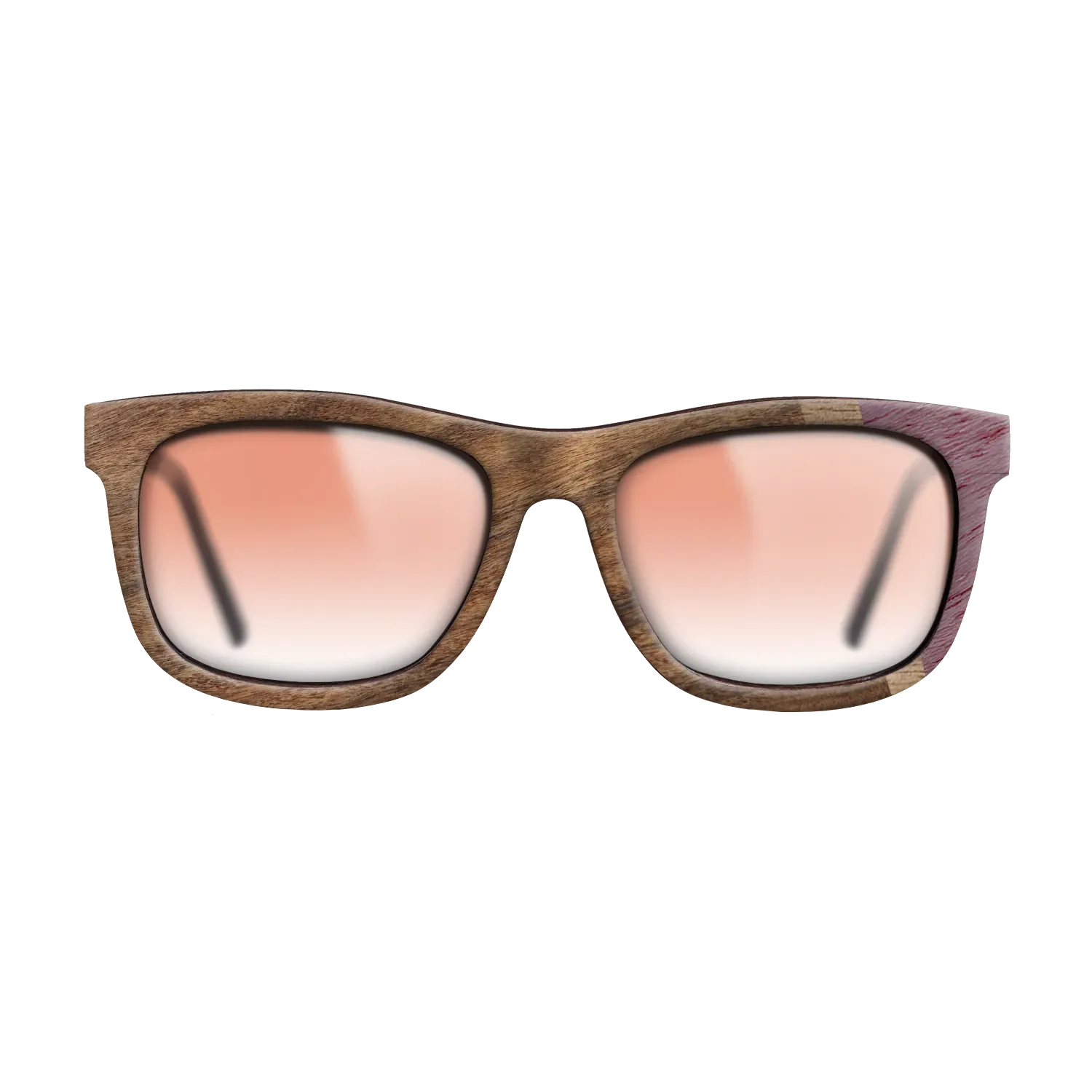 Fumed Oak,Purpleheart,Walnut: Straight Grain,Santos Rosewood Dark: Wedge - The Hero - Square - 727 - SIRIS wood optic