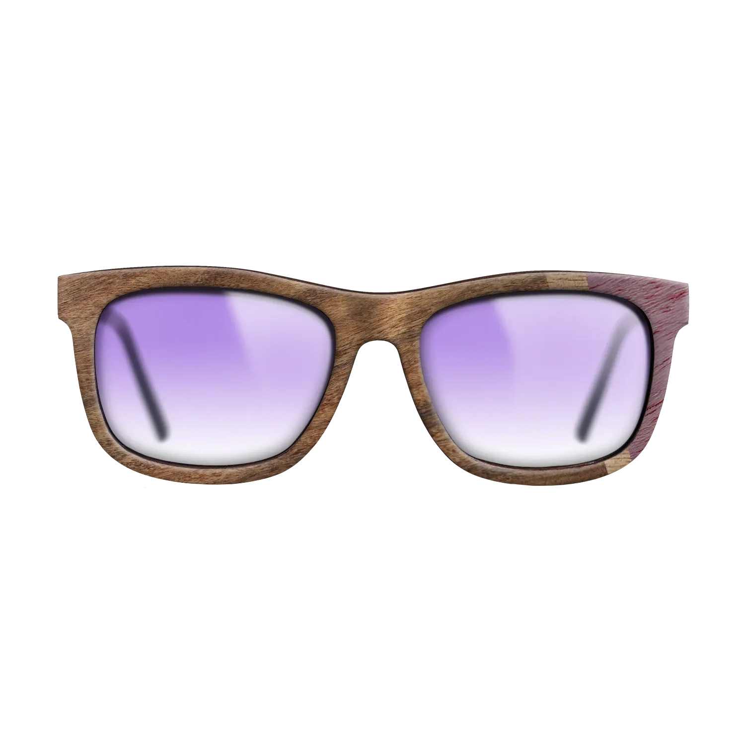 Fumed Oak,Purpleheart,Walnut: Straight Grain,Santos Rosewood Dark: Wedge - The Hero - Square - 727 - SIRIS wood optic