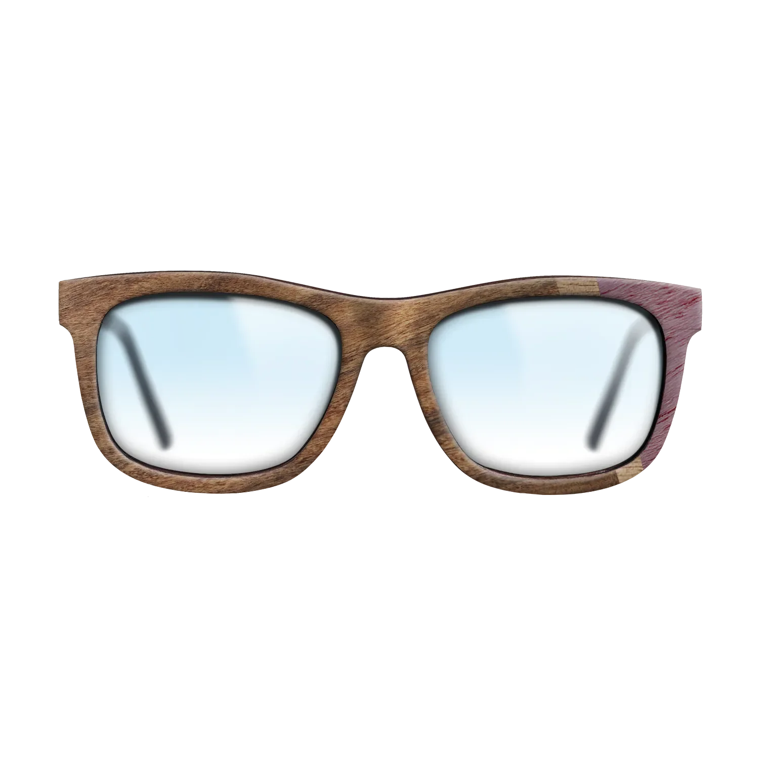 Fumed Oak,Purpleheart,Walnut: Straight Grain,Santos Rosewood Dark: Wedge - The Hero - Square - 727 - SIRIS wood optic