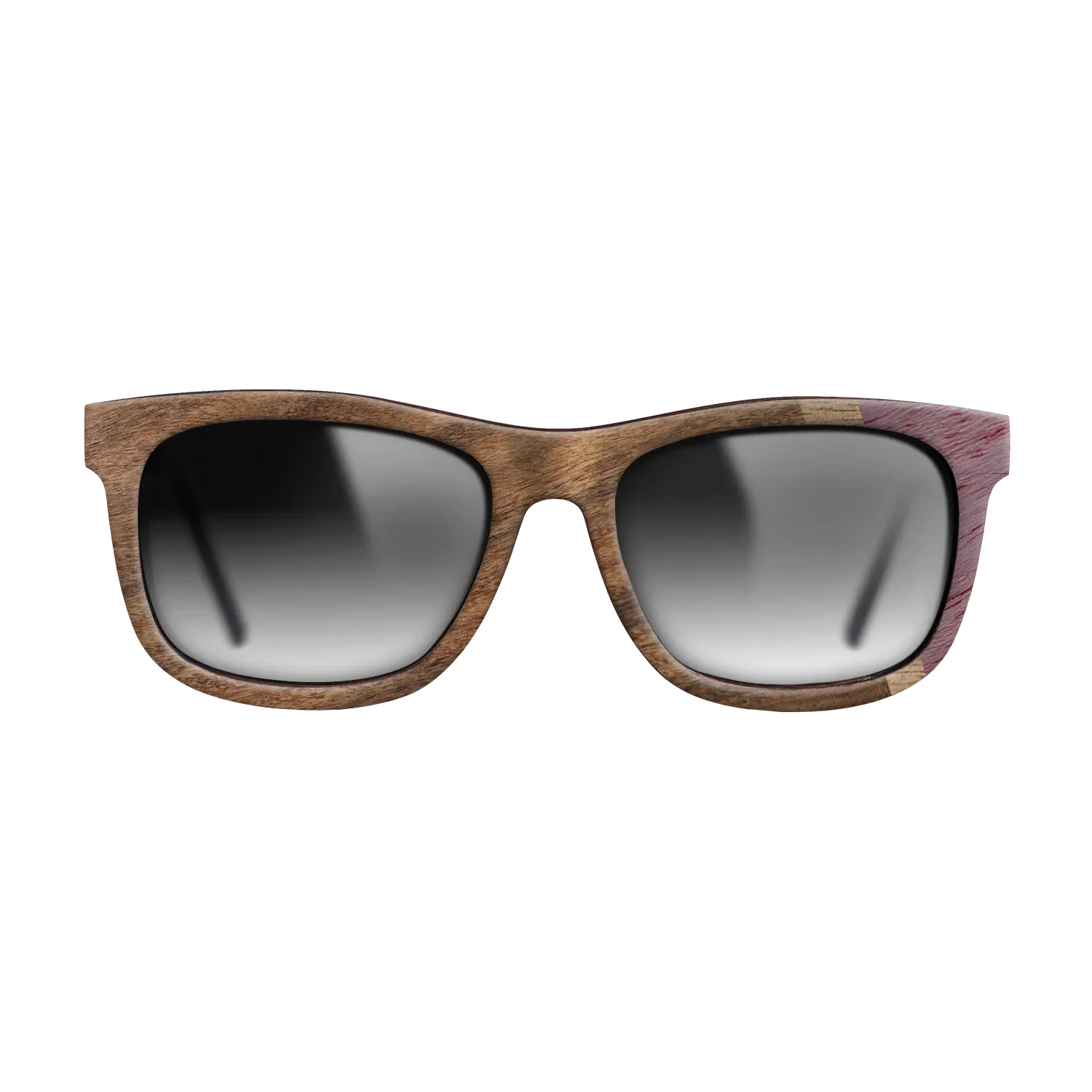 Fumed Oak,Purpleheart,Walnut: Straight Grain,Santos Rosewood Dark: Wedge - The Hero - Square - 727 - SIRIS wood optic