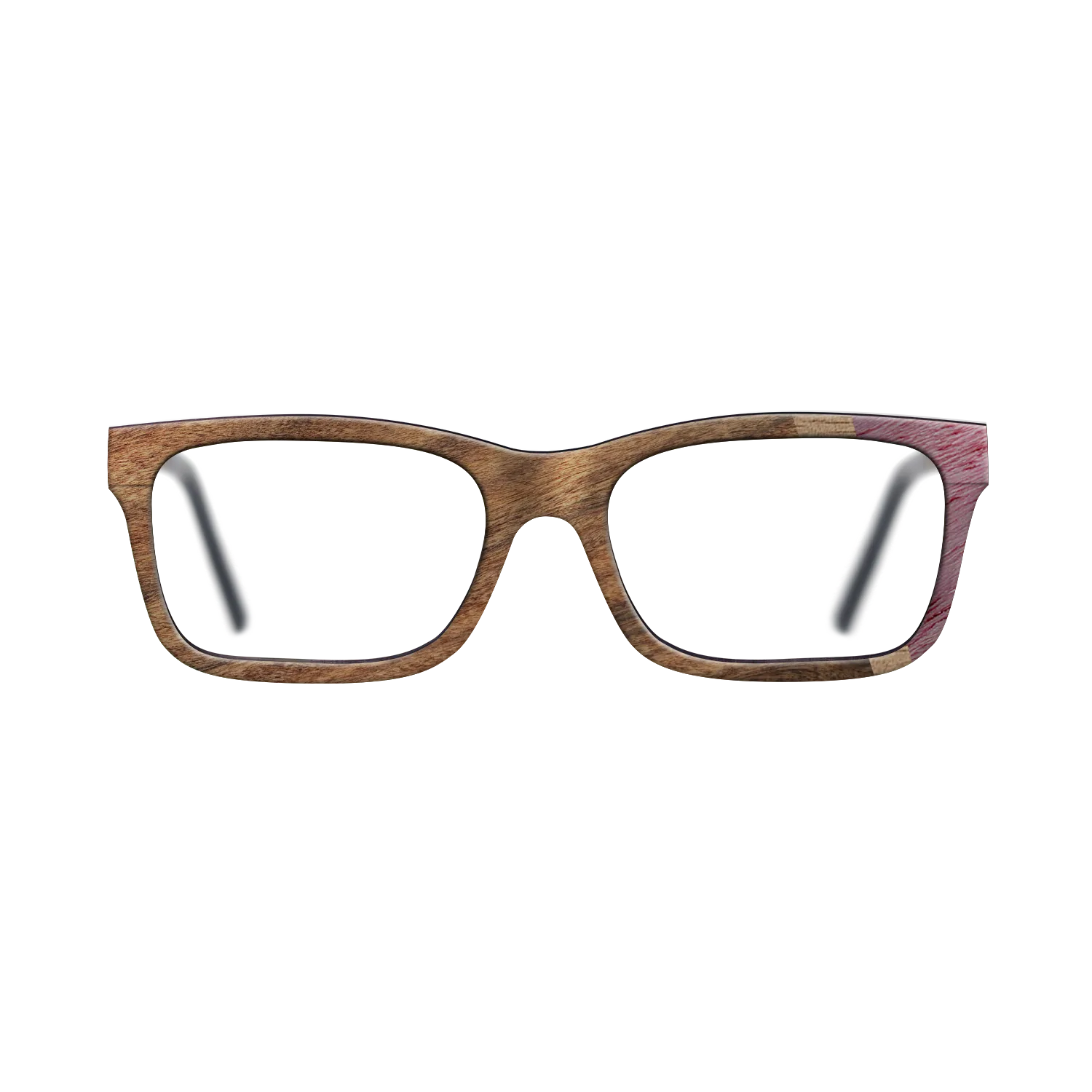 Fumed Oak,Purpleheart,Walnut: Straight Grain,Santos Rosewood Dark: Wedge - The Sage - Rectangle - 727 - SIRIS wood optic