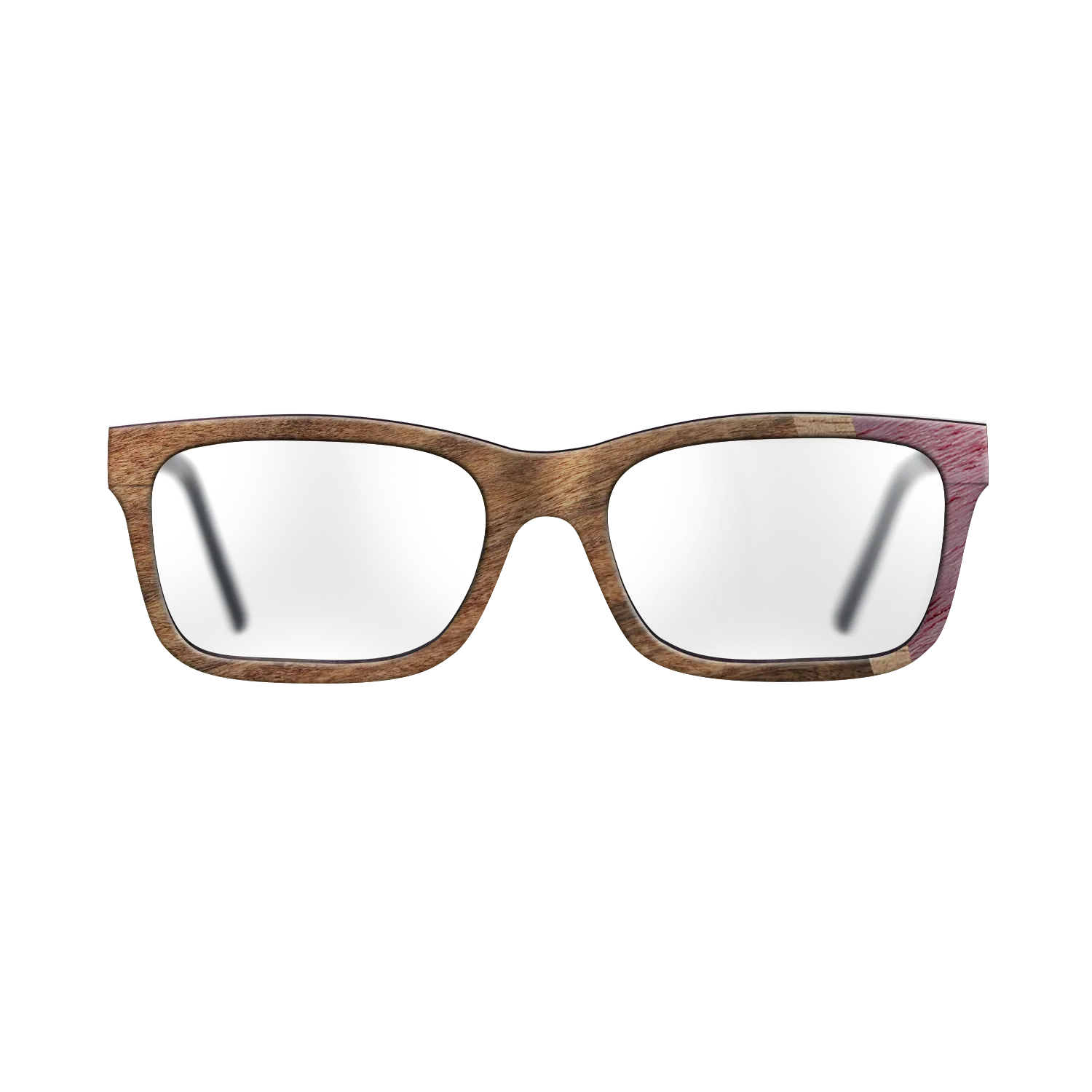 Fumed Oak,Purpleheart,Walnut: Straight Grain,Santos Rosewood Dark: Wedge - The Sage - Rectangle - 727 - SIRIS wood optic