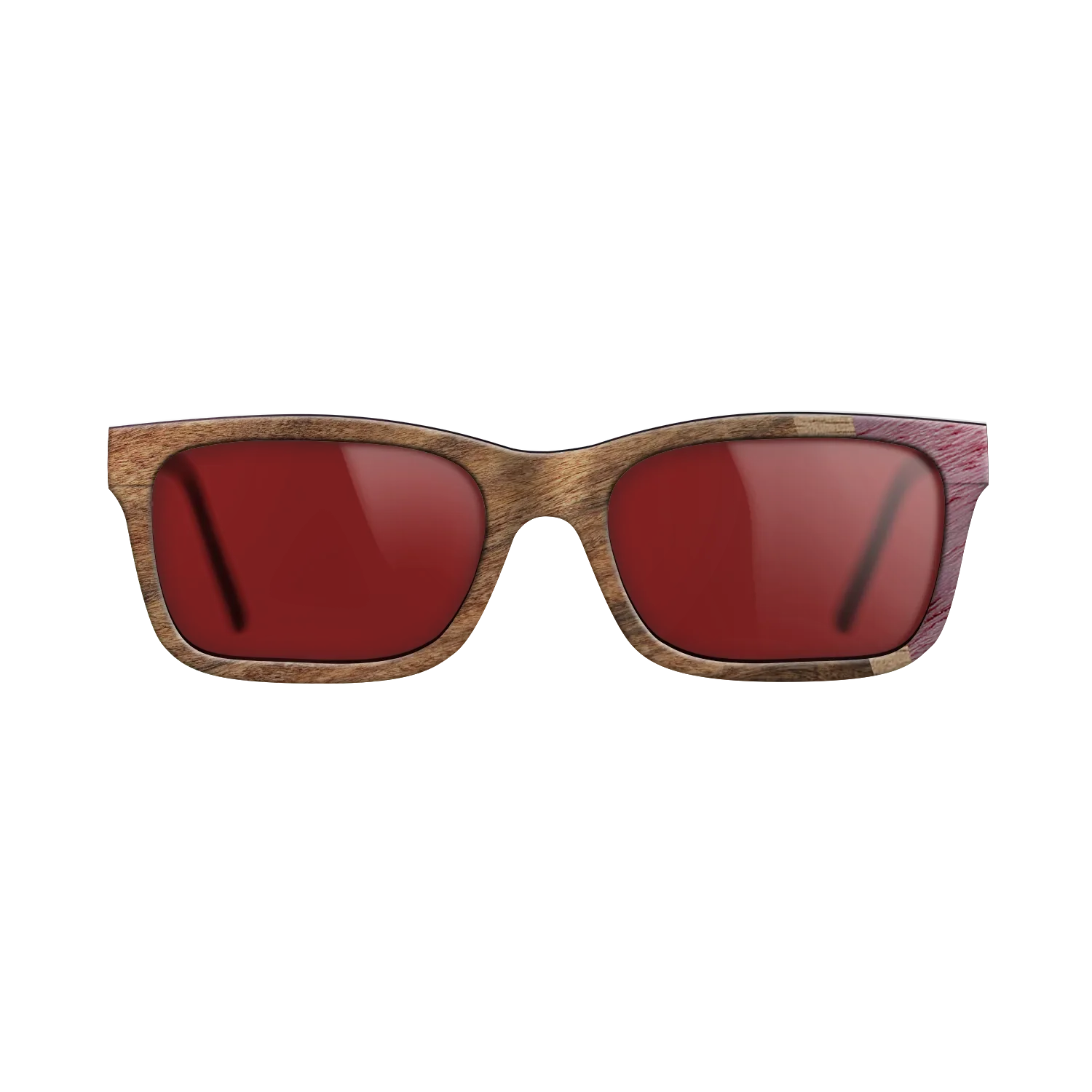 Fumed Oak,Purpleheart,Walnut: Straight Grain,Santos Rosewood Dark: Wedge - The Sage - Rectangle - 727 - SIRIS wood optic