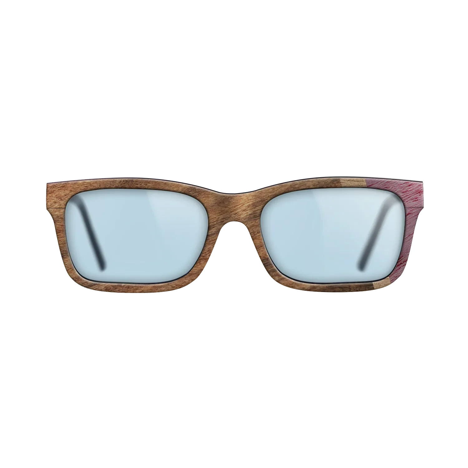Fumed Oak,Purpleheart,Walnut: Straight Grain,Santos Rosewood Dark: Wedge - The Sage - Rectangle - 727 - SIRIS wood optic